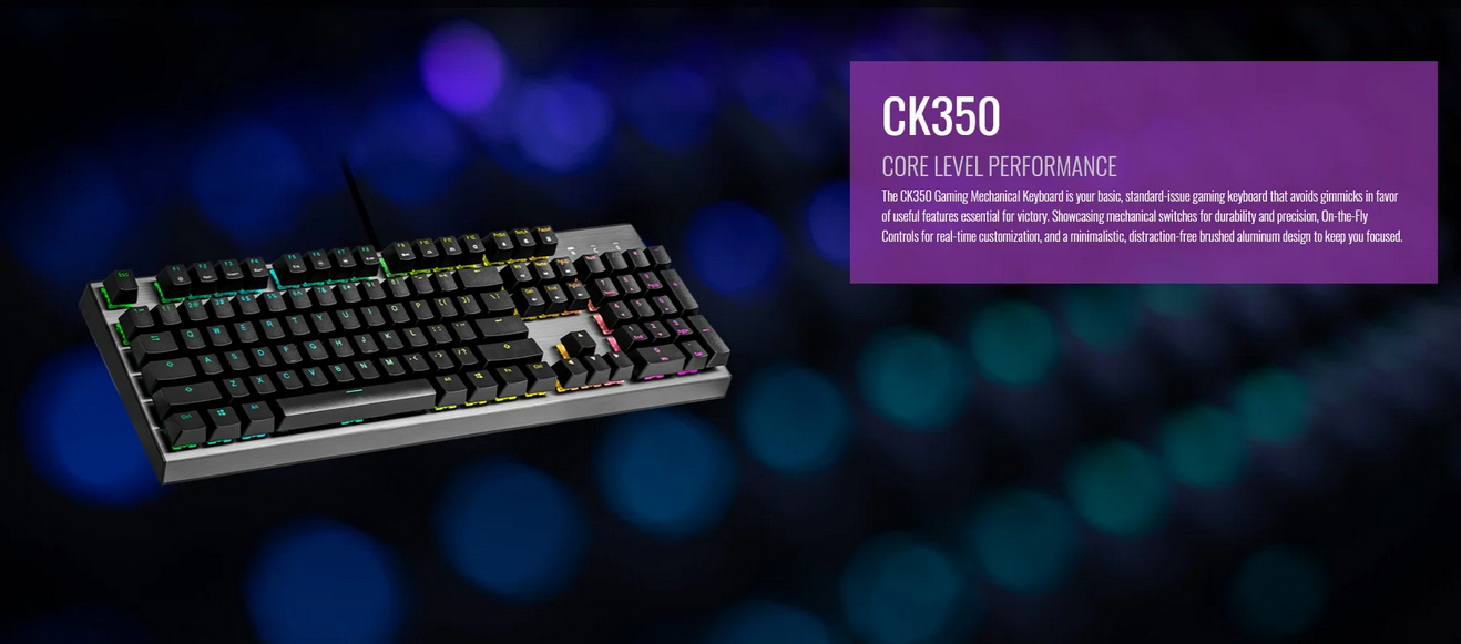 Cooler Master CK350 RGB Mechanical Gaming Keyboard Brown Switch ...