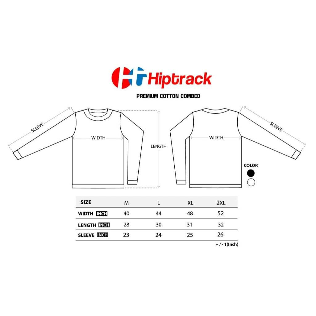 Hiptrack™ Premium Cotton Combed แขนยาว | Shopee Thailand