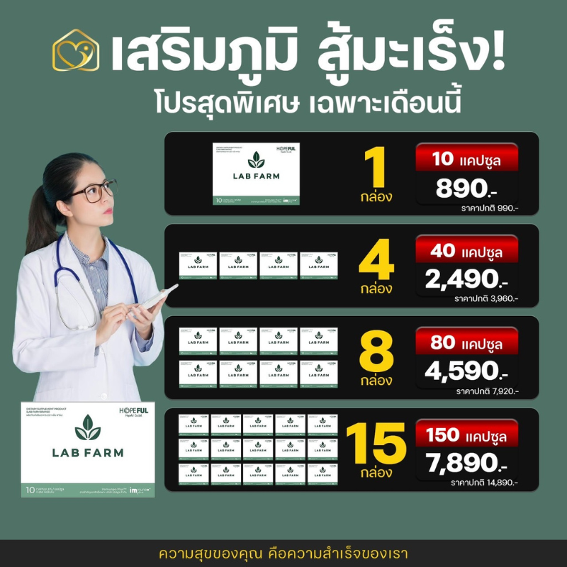 Lab Farm (แล็บฟาร์ม) 1 กล่อง บรรจุ 10 แคปซูล | Shopee Thailand