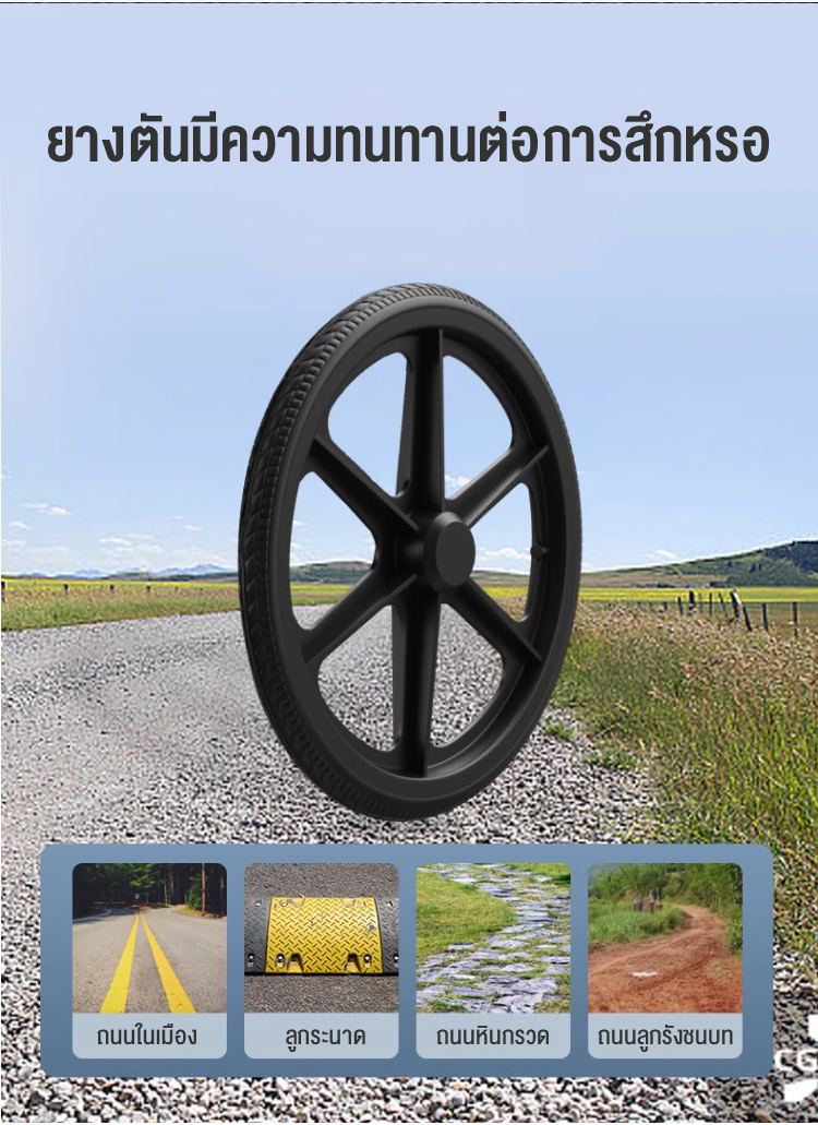 HIMIWAY รถเข็นผู้ป่วย wheelchair รถเข็นผู้ใหญ่ พับได้น้ำหนักเบาท่อเหล็กหนาสกู๊ตเตอร์ผู้สูงอายุรถเข็นแบบพกพา รถเข็นผู้ป่วยพับได้