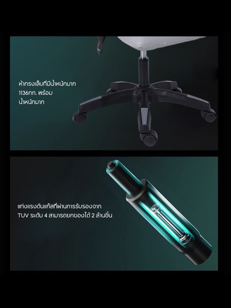KUCA Gaming Chair เก้าอี้คอม เก้าอี้ เก้าอี้คอม ระดับไฮเอนด์ เก้าอี้คุณภาพสูงการยศาสตร์ การพิมพ์ที่ประณีต[รับประกัน 5 ปี