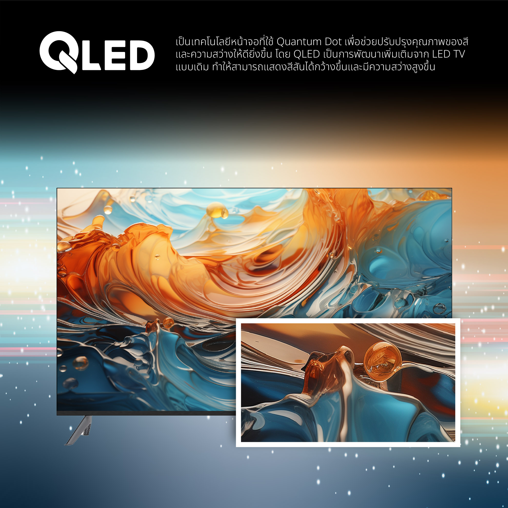 Aconatic รุ่น 85QS1000AN สมาร์ททีวี QLED Google TV 4K ขนาด 85 นิ้ว จอภาพไร้ขอบ Frameless เพื่อประสบการณ์รับชมที่สมจริงเหนือระดับ