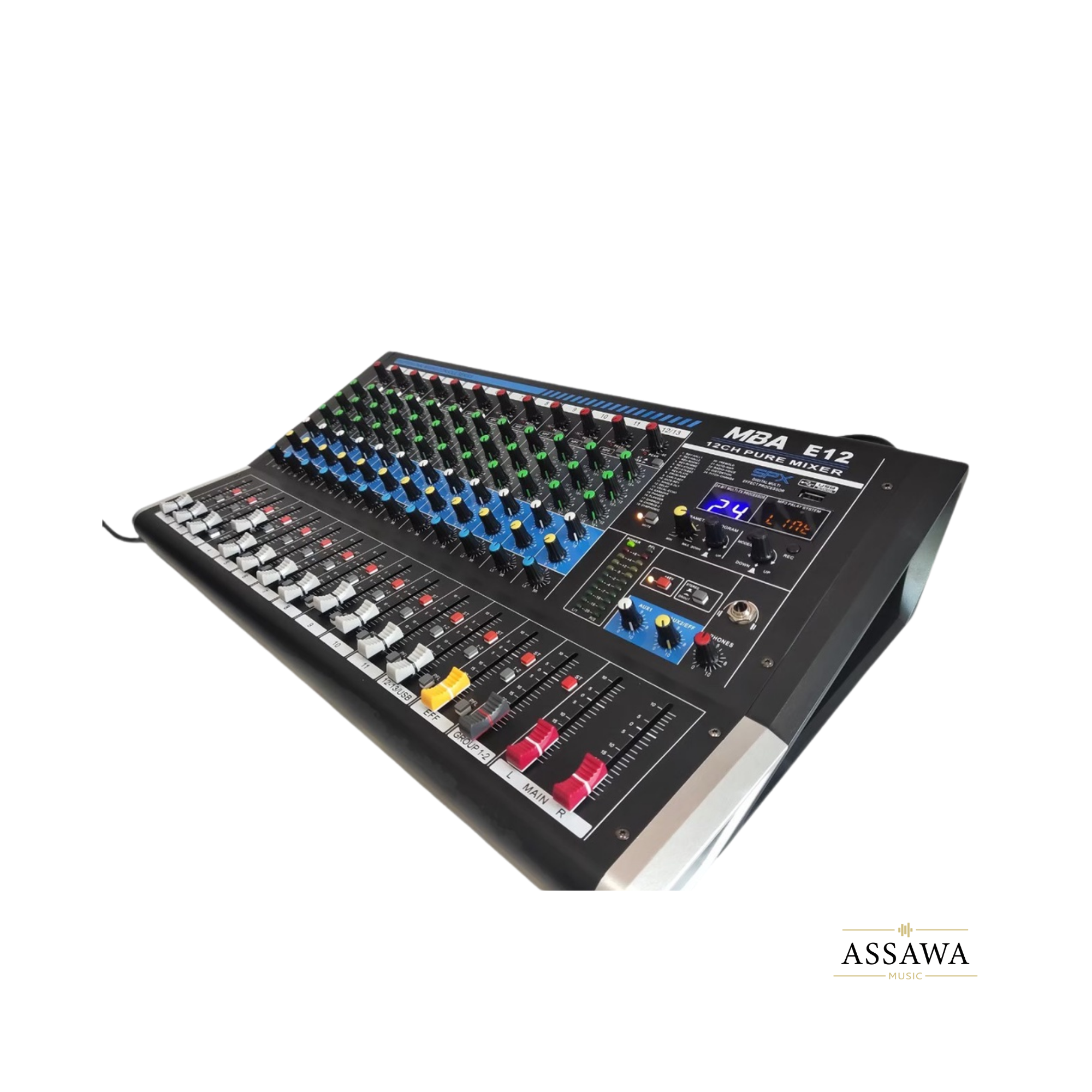 MBA มิกเซอร์ 12ช่อง MBA รุ่น E12 เอฟเฟกต์แท้ มีบลูทูธ/USB ปรับแต่งเสียง ...