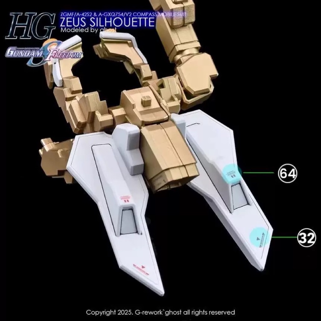🟪⬜️ดีคอลน้ำ GHOST DECAL HG ZEUS SILHOUETTE เรืองแสงแบล็คไลท์ สินค้า 1 ...