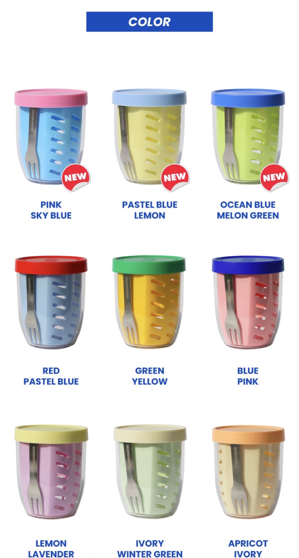 [Living Creator] Korea-Made Fruit & Salad Storage Container “Keeper Pot ...