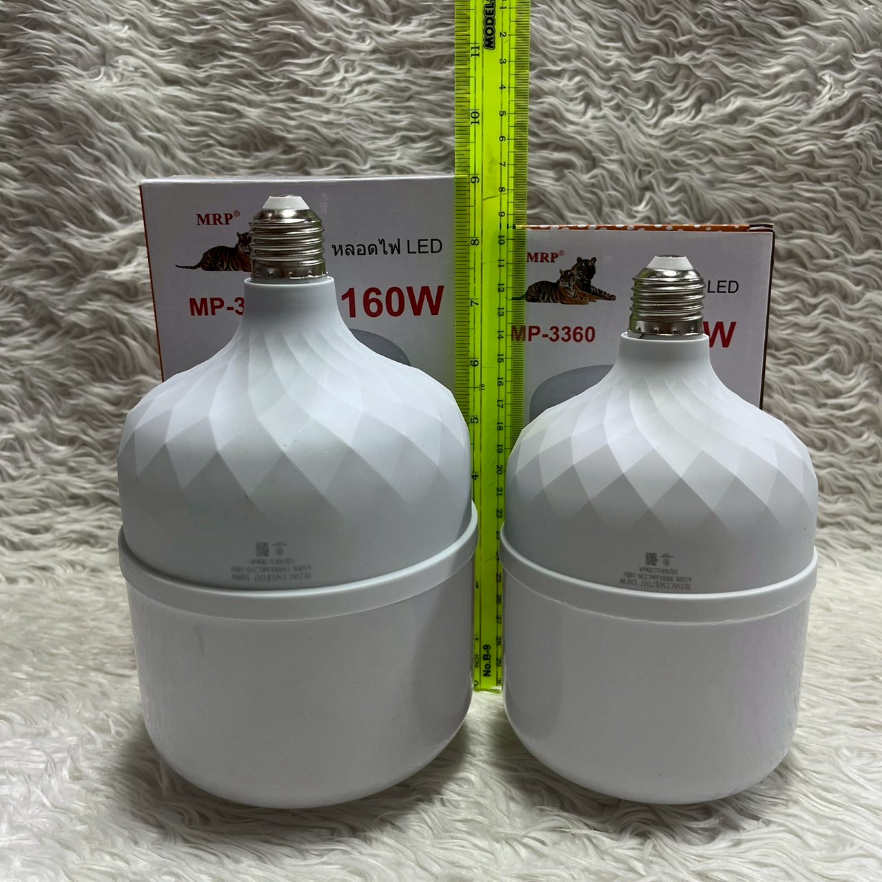 หลอดไฟ LED ขั้ว E27 ตราเสือ MRP รุ่น MP-3360 กำลัง 110W เเละ MP-3380 ...