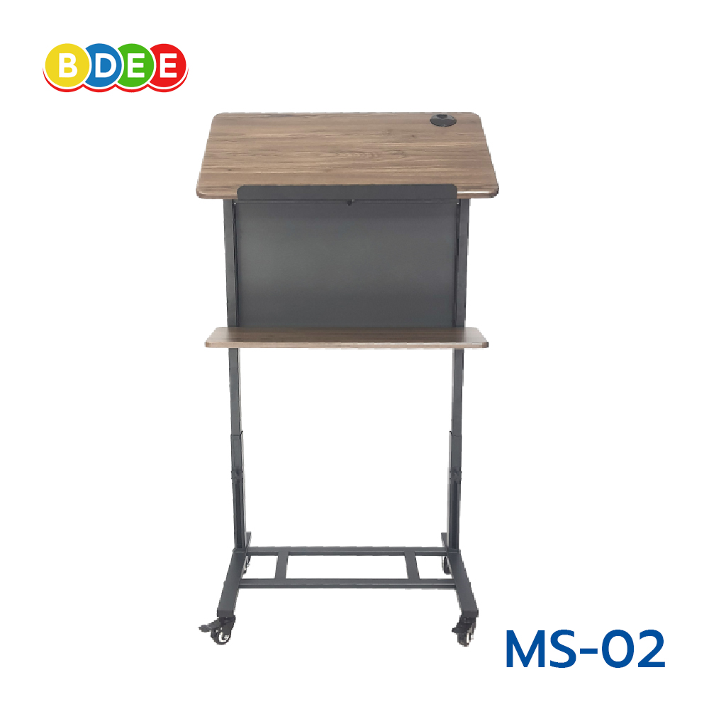 BDEE โพเดียม หรือโต๊ะล้อเลื่อนอเนกประสงค์ (พร้อมชั้นวางไม้ MDF 1 ชั้น ...