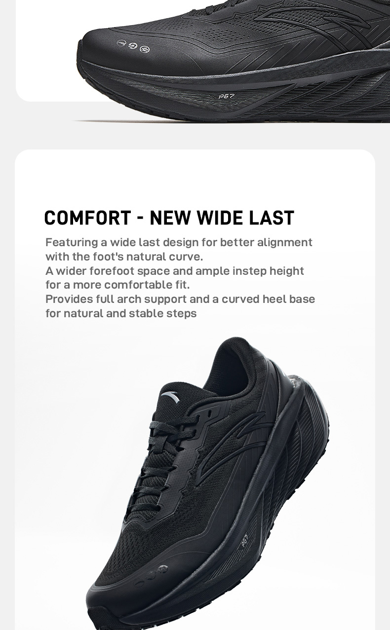 ANTA Float PG7 รองเท้าวิ่งเบาะสตรี 2E WideFoot รองเท้าผ้าใบกันน้ำ ...