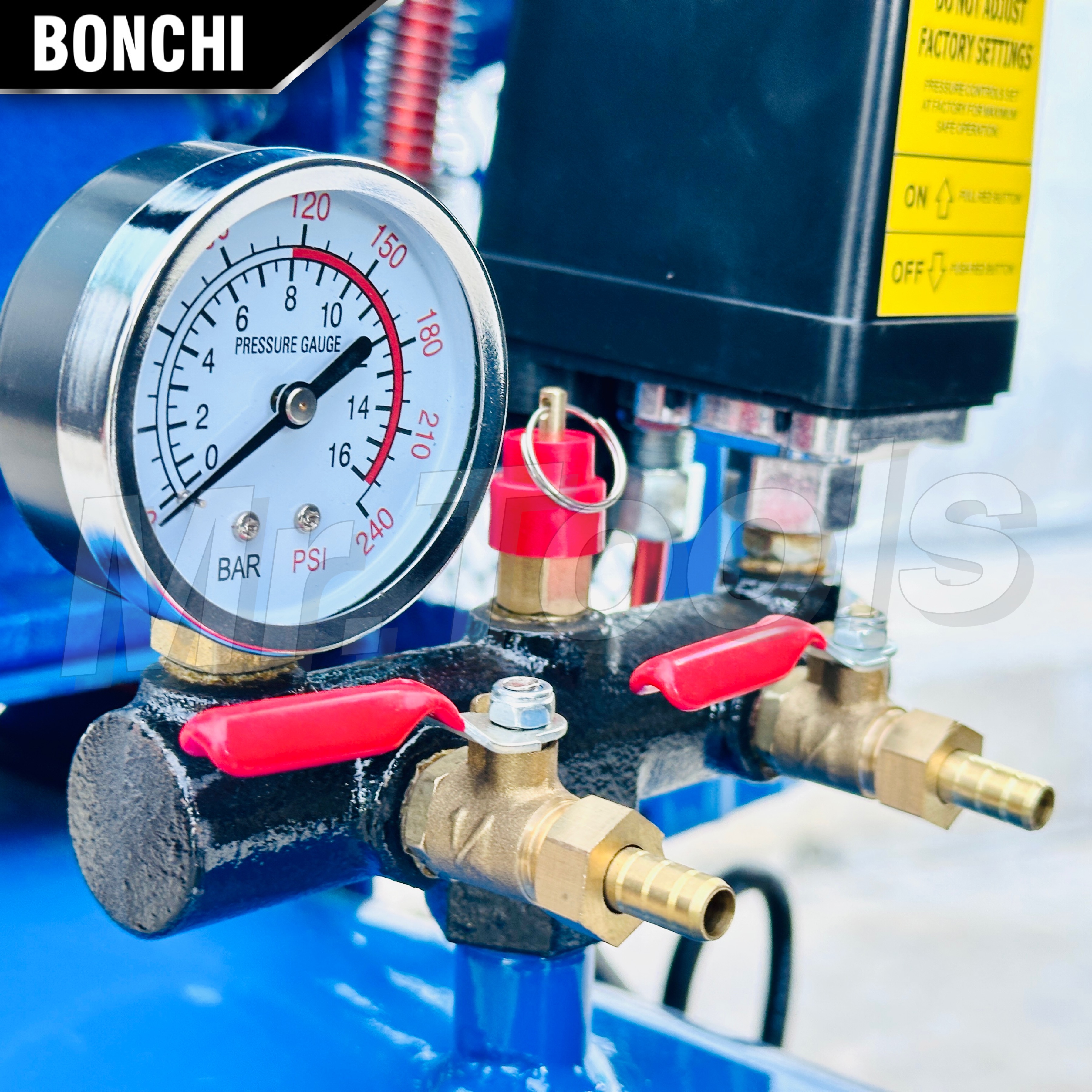 BONCHI ปั๊มลมสายพาน ขนาด150 ลิตร ปั๊มลมโรตารี่ ปั๊มลมไฟฟ้า ถังลม พร้อม ...