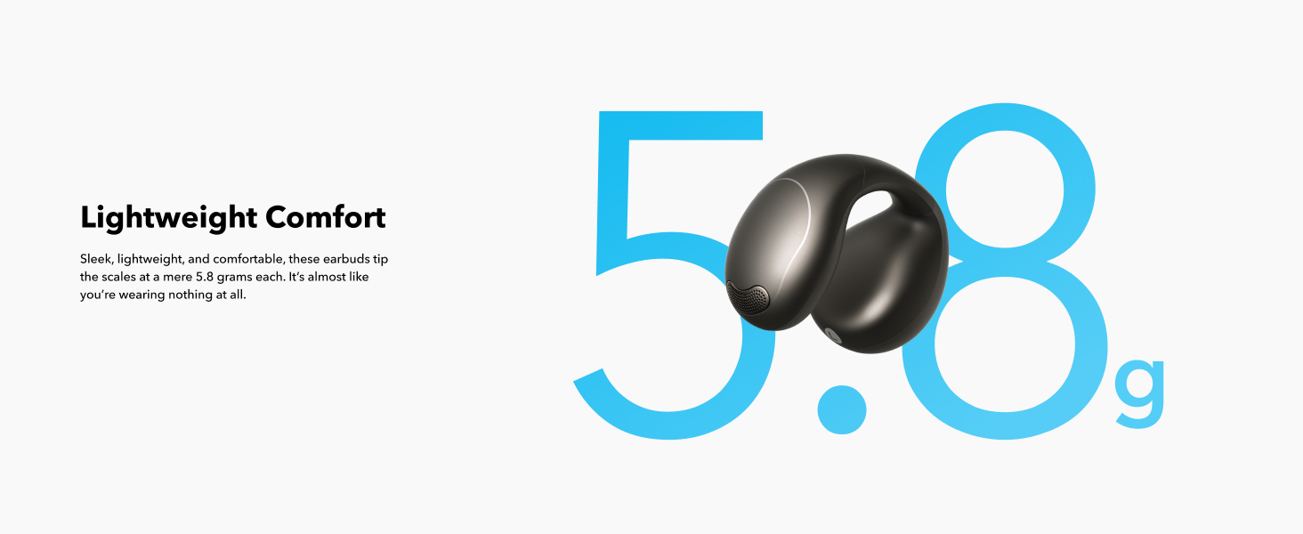 SOUNDCORE C40i Flexible and Comfortable Clip-On Earbuds หูฟังบลูทูธไร้สาย หูฟังไร้สาย หูฟังบลูทูธ เสียงเบสหนัก กันน้ํา
