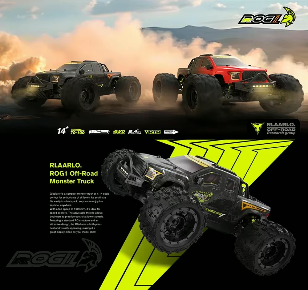 RLAARLO ROG1 Monster Truck Brushless RTR 1/14 ของแท้ศูนย์ไทย 100% พร้อม ...