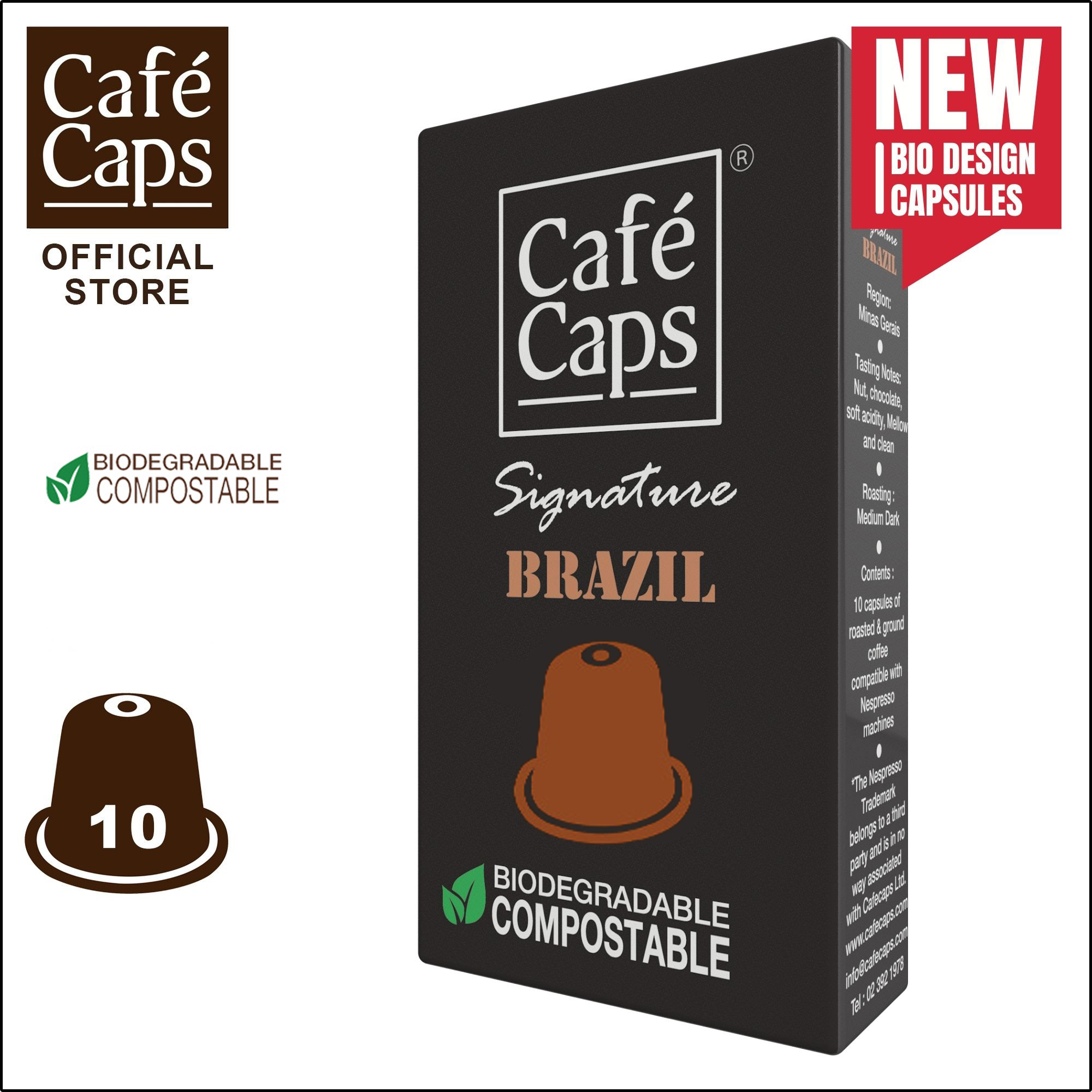 Nespresso Compatible Coffee Capsule - Cafecaps (1 Box X 10 Caps) | กาแฟ ...