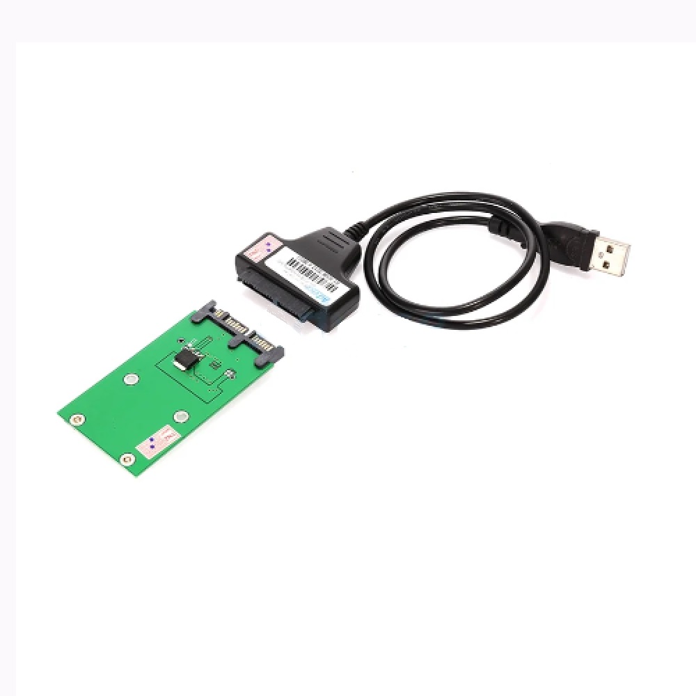 USB Micro SATA+Mini PCIE to mSATA 3x5 cm SSD Micro SATA (White ...