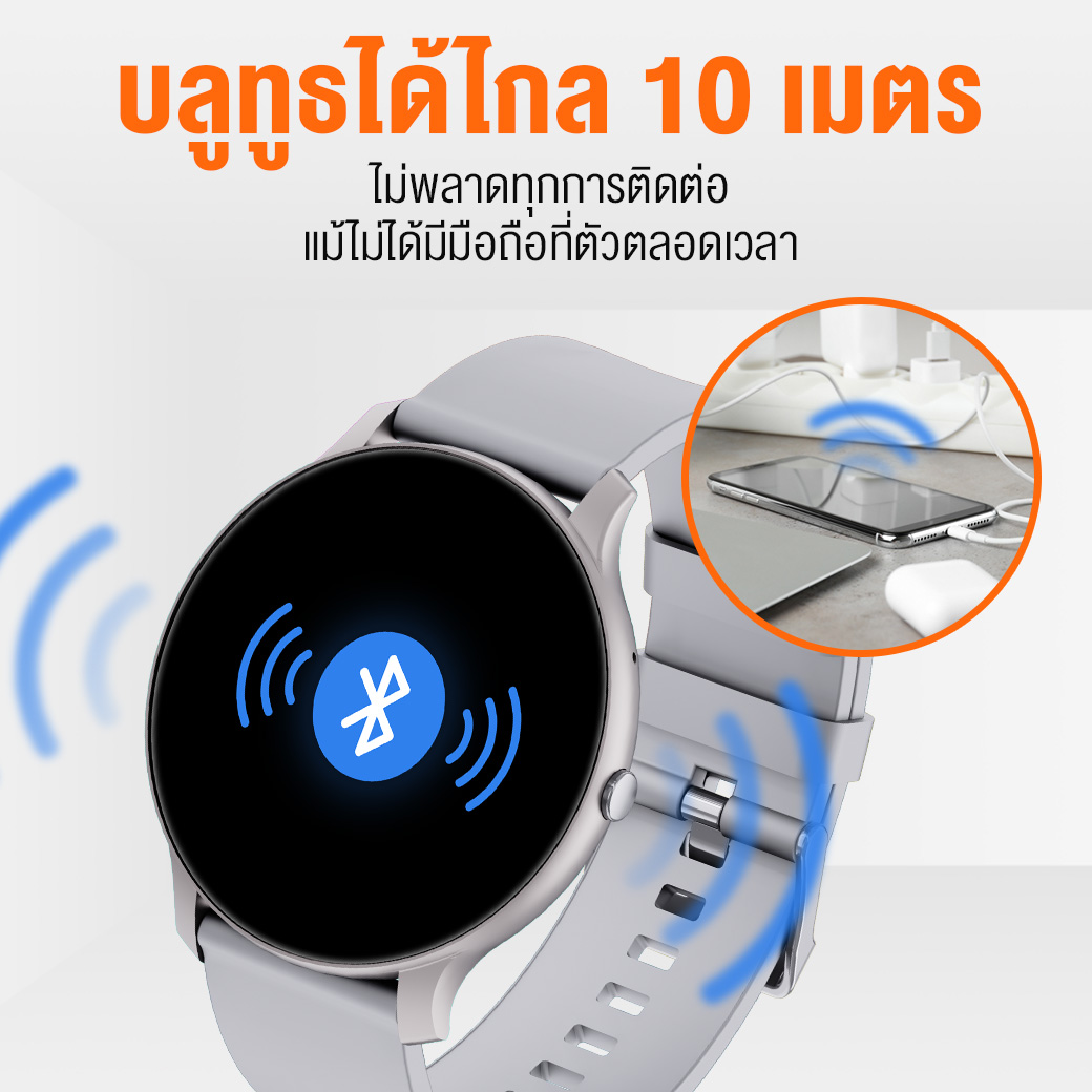 AXON Memo Lite Smart Watch จอใหญ่ IPS โทรได้ วัดชีพจร SpO2 รองรับภาษาไทย ประกัน 2 ปี