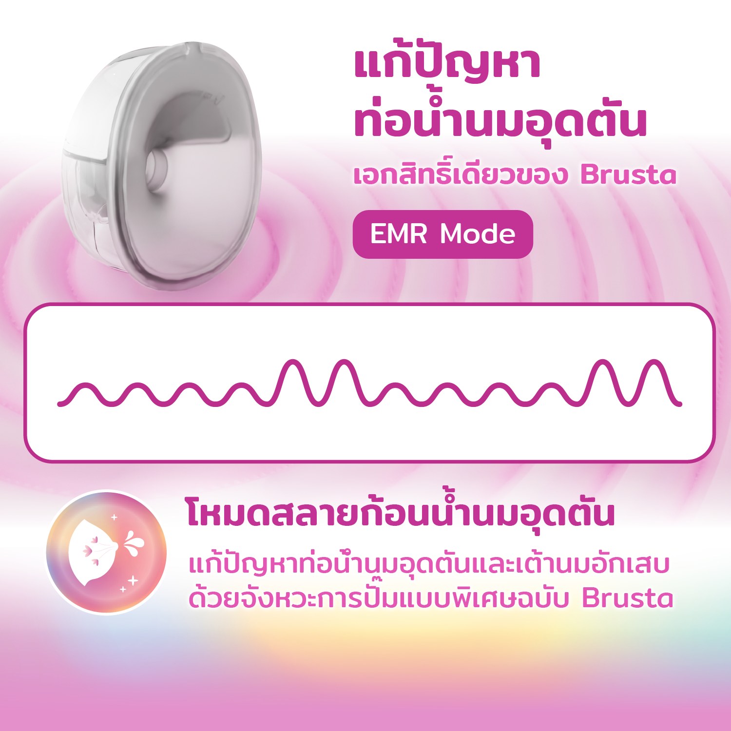 BRUSTA Miracle Mere’ เครื่องปั๊มนมไร้สาย บรุสต้า เมเร่ พร้อมของแถมสุด ...