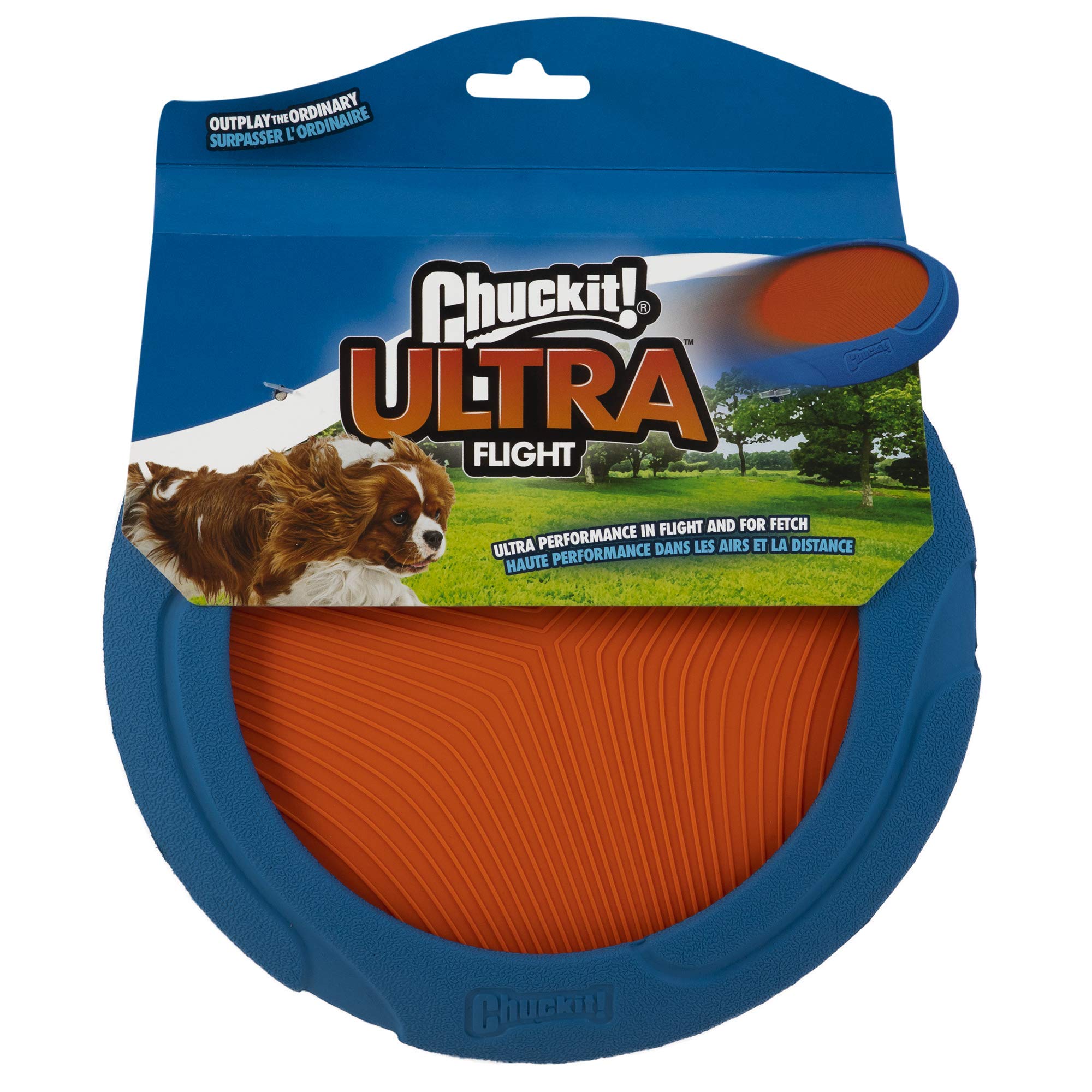 Chuckit! ULTRA FLIGHT EZ Frisbee Dog Toy EZ pickup rim with durable ...