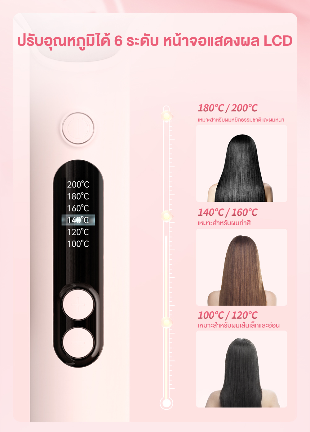 Simplus ZFSH001 หวีไฟฟ้า หวียืดผม ไอออนลบ ม้วนงอผม  อเนกประสงค์ มาพร้อมตัวล็อค ไม่ทำให้ผมเสีย หวีไฟฟ้า