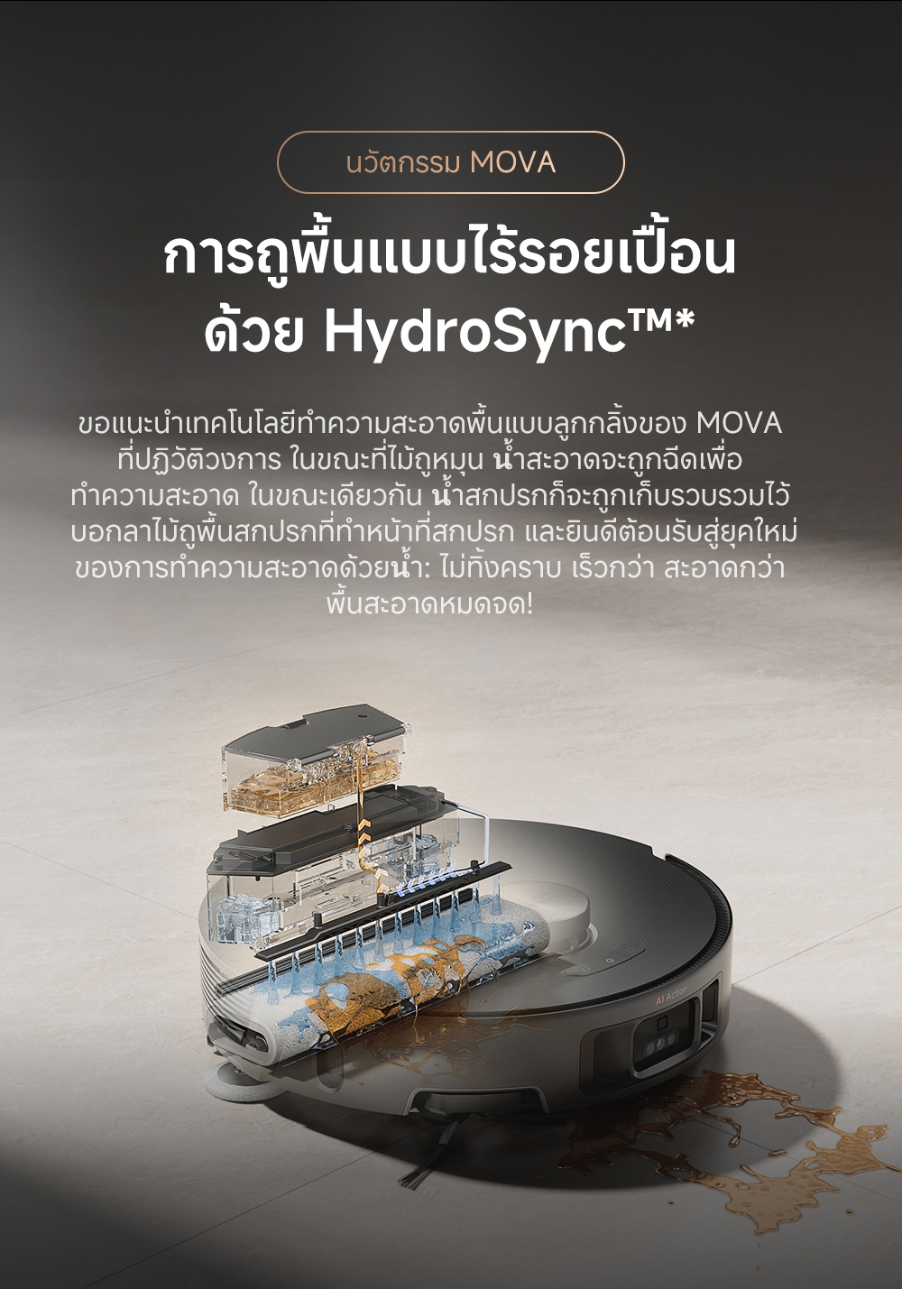 MOVA Z50 Ultra Robot Vacuum Mop หุ่นยนต์ดูดฝุ่น แรงดูด 19000Pa ทำความสะอาดด้วยน้ำร้อนหมุนเวียน สะอาดครบทุกมุม เครื่องถูพื้นอัจฉริยะ