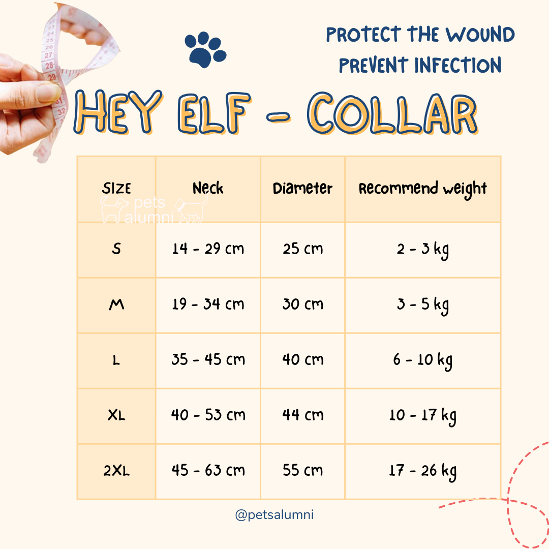 Hey Elf Collar คอลล่ากันเลียน่ารัก ชนิดนิ่ม กันน้ำ ปรับระดับได้ คอลล่า ...