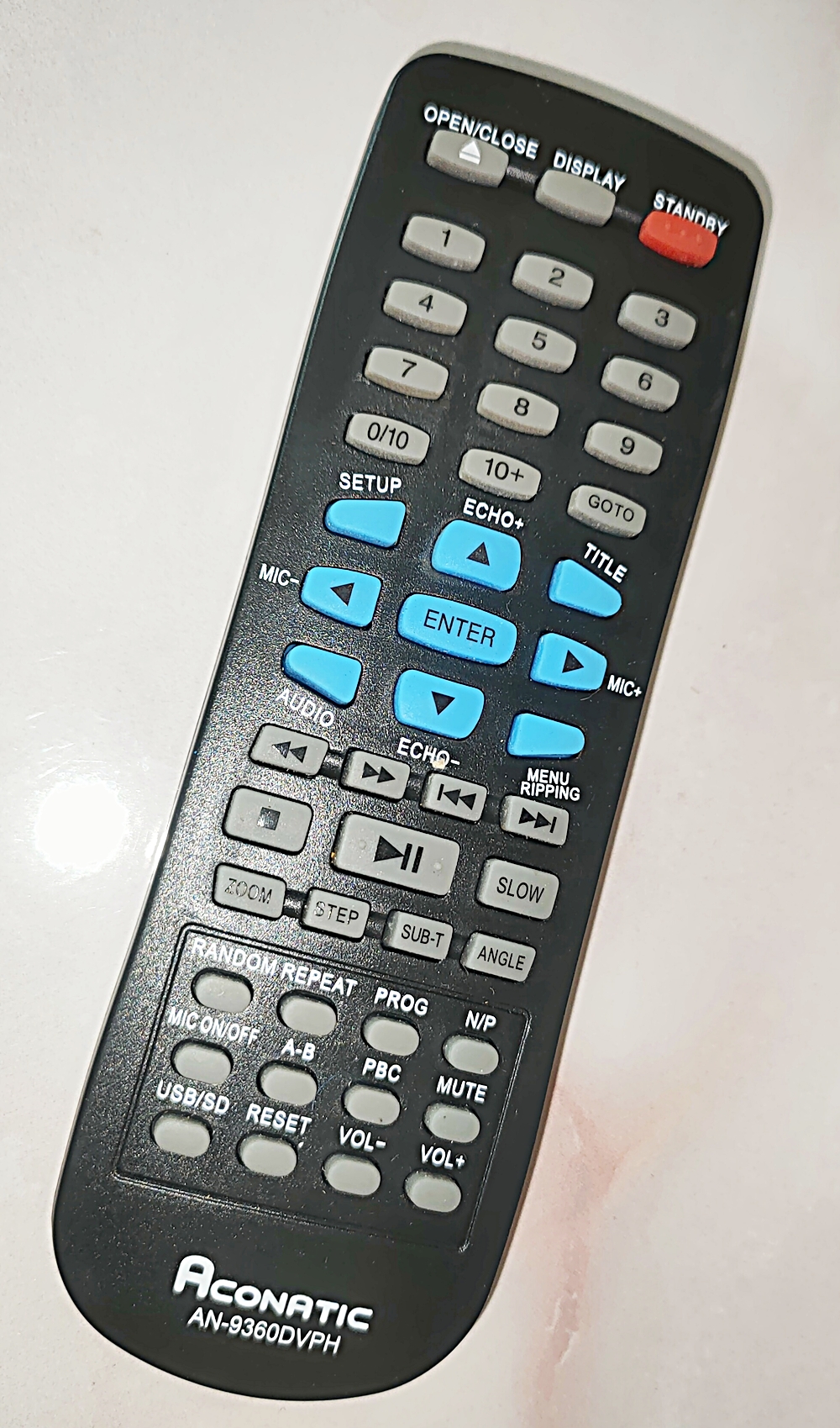 รีโมท Remote อโคเนติก เครื่องเล่นดีวีดี DVD Aconatic รุ่น AN-9360DVDPH ...