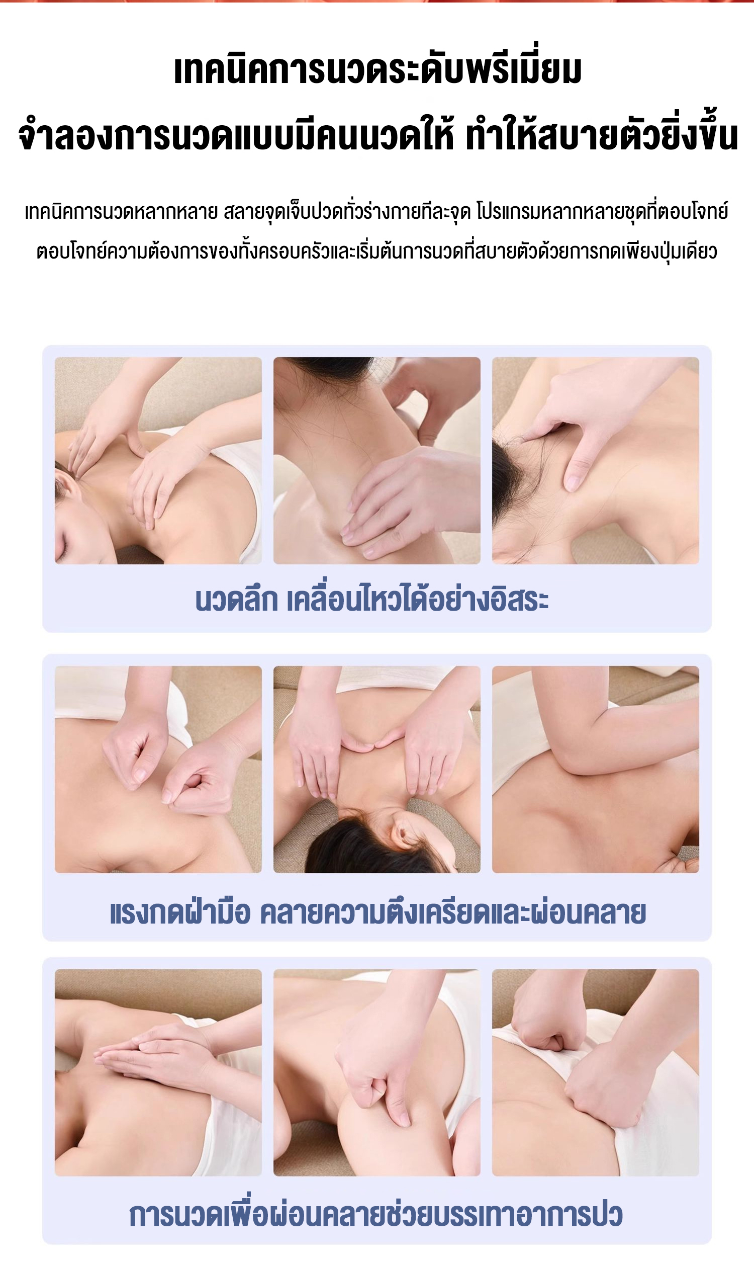 Srabuy รุ่น 2025 เก้าอี้นวดไฟฟ้าอัจฉริยะ มัลติฟังก์ชัน นวดลูกกลิ้ง โหมดยืดร่างกาย นวดเท้า ผ่อนคลายทั่วเรือนร่าง