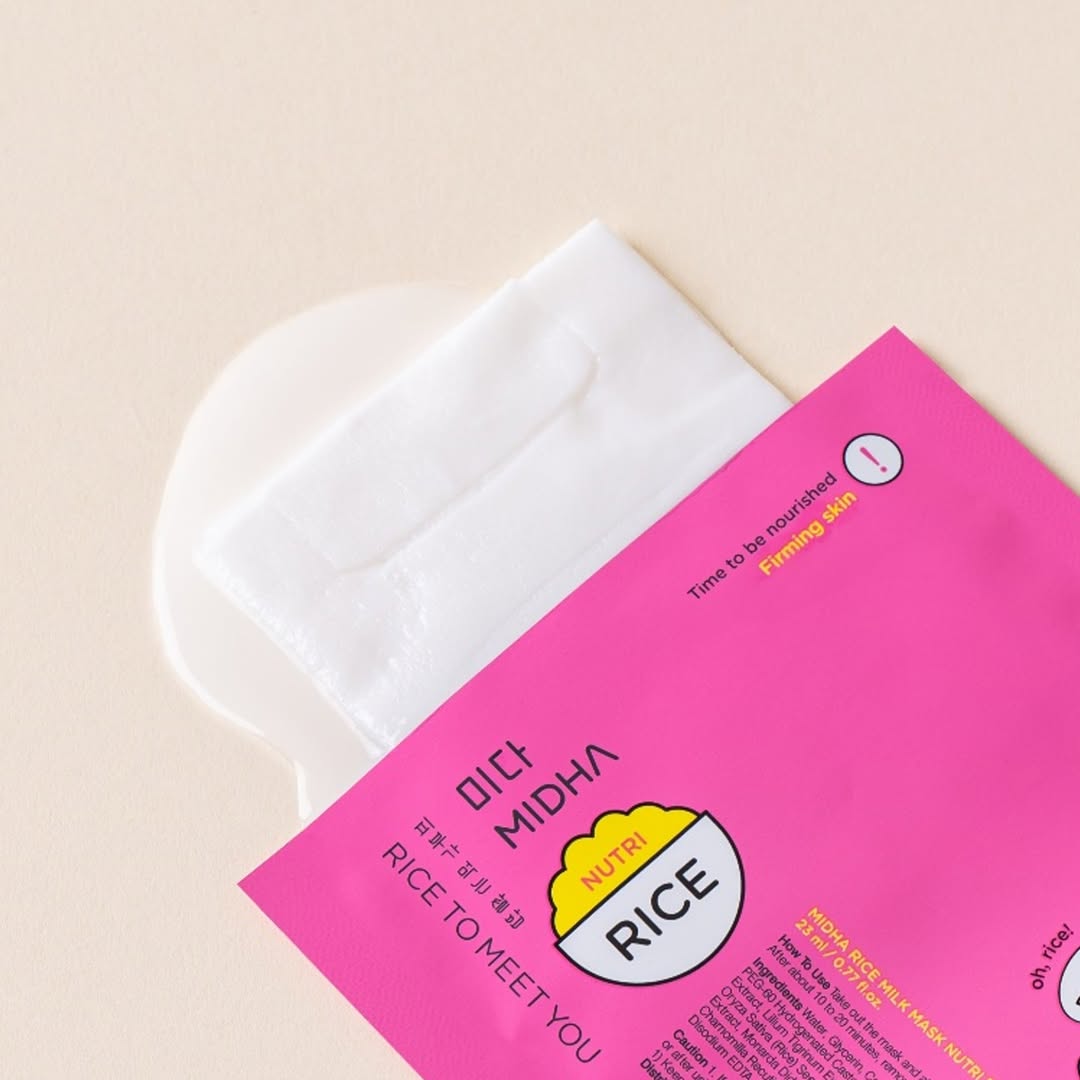 MIDHA - Rice Milk Mask Nutri Firming 25 ml. มิด้า ไรซ์ มิลค์ มาส์ก นิว ...