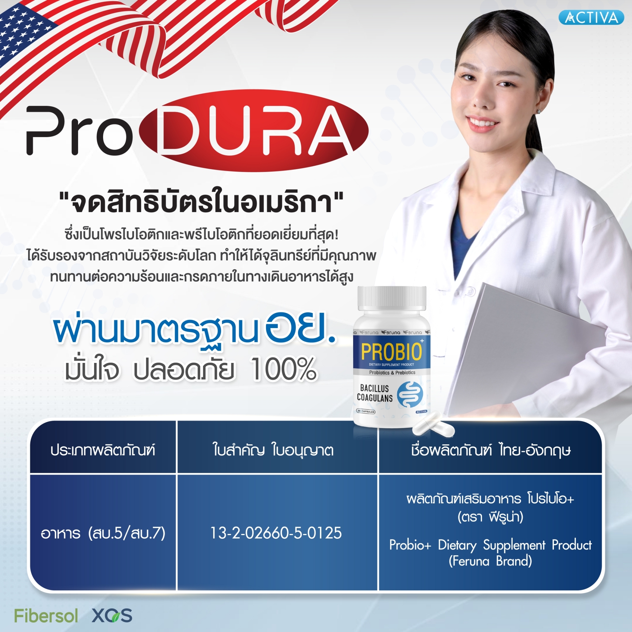 [1 กระปุก] Feruna Probio+ Produra ฟีรูน่าโปรไบโอพลัส โพรไบโอติกและพรี ...