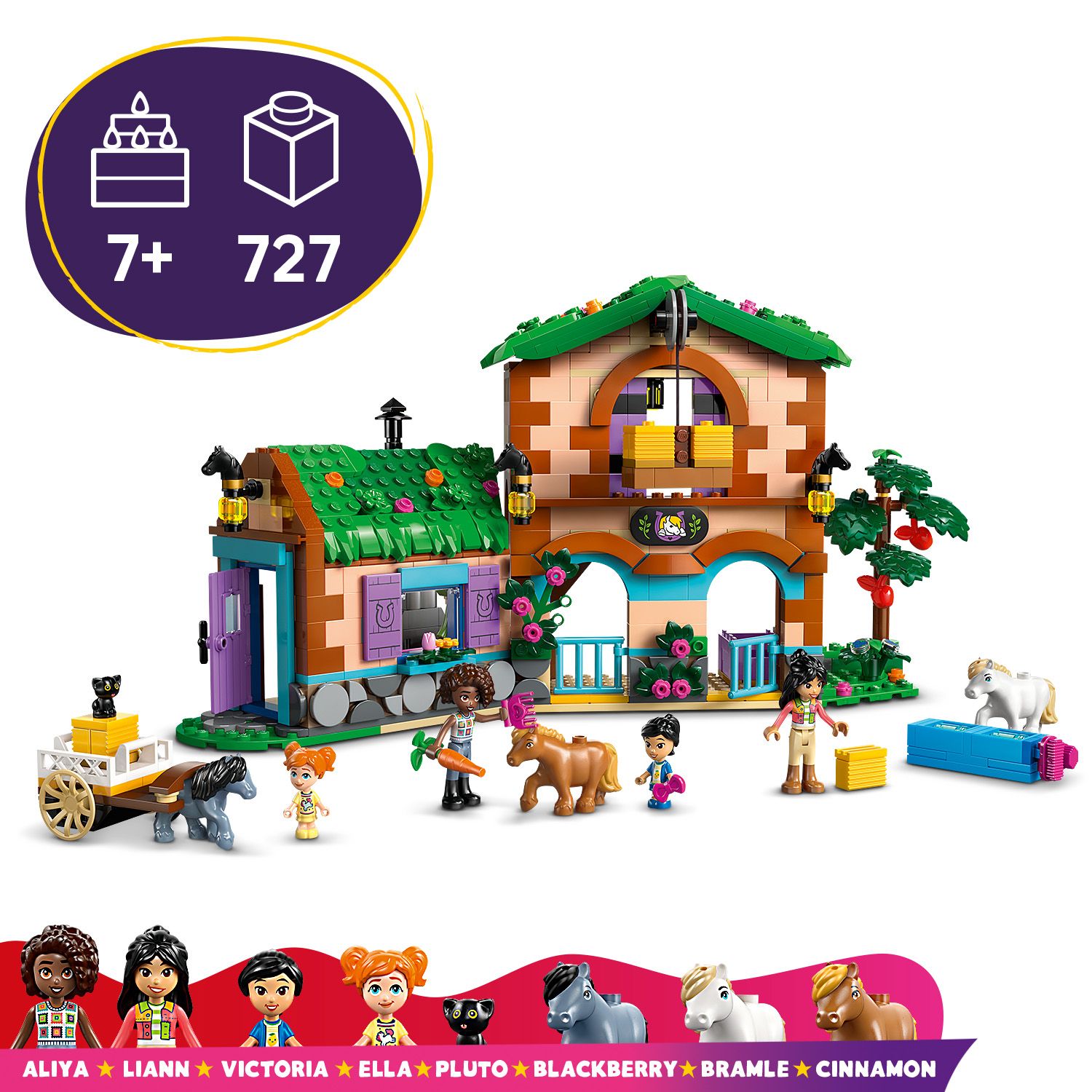 LEGO Friends 42654 Pony Ranch & Stable (727pcs.), Building Blocks, Kids ...