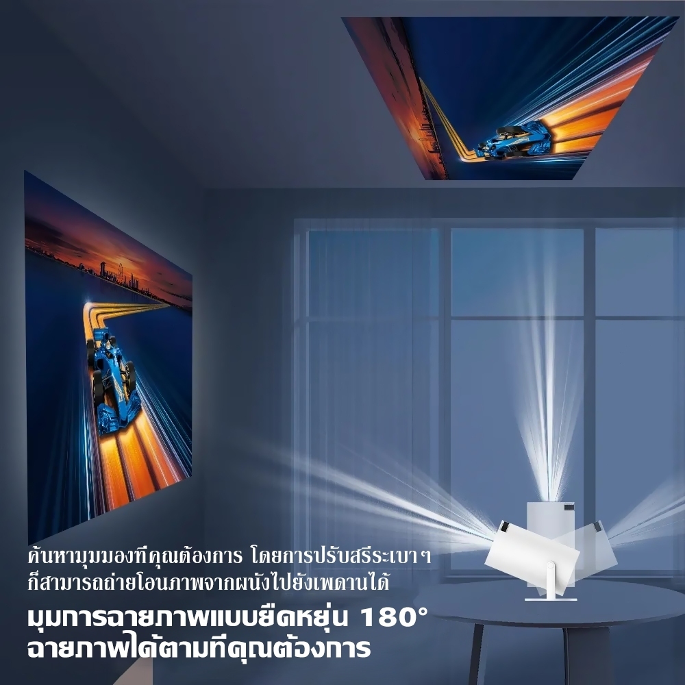 HY300 PRO โปรเจคเตอร์ 1080P 4K มินิโปรเจคเตอร์ Project Android 13.0 5G ...