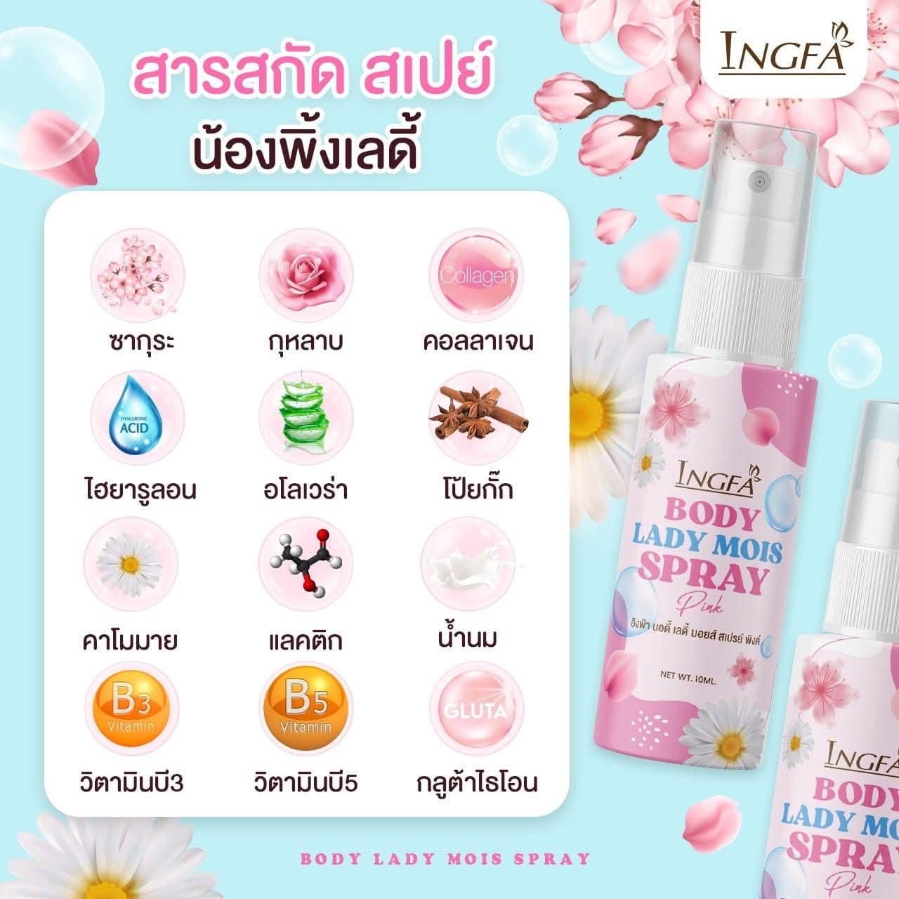 INGFA อิงฟ้าพิงค์เลดี้ คลีนซิ่งเจล/อิงฟ้า สเปรย์/ดาร์กแมน คลีนซิ่งเจล ...