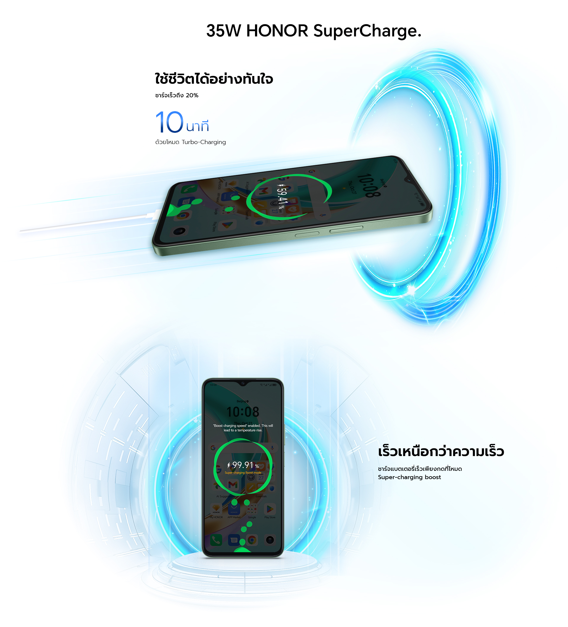 HONOR X6b l 12(6+6)+128GBlชิปเซ็ตMediaTek Helio G85 l Super-Charge 35W l กล้องหลัง 50MP lแบตเตอรี่ 5200mAh