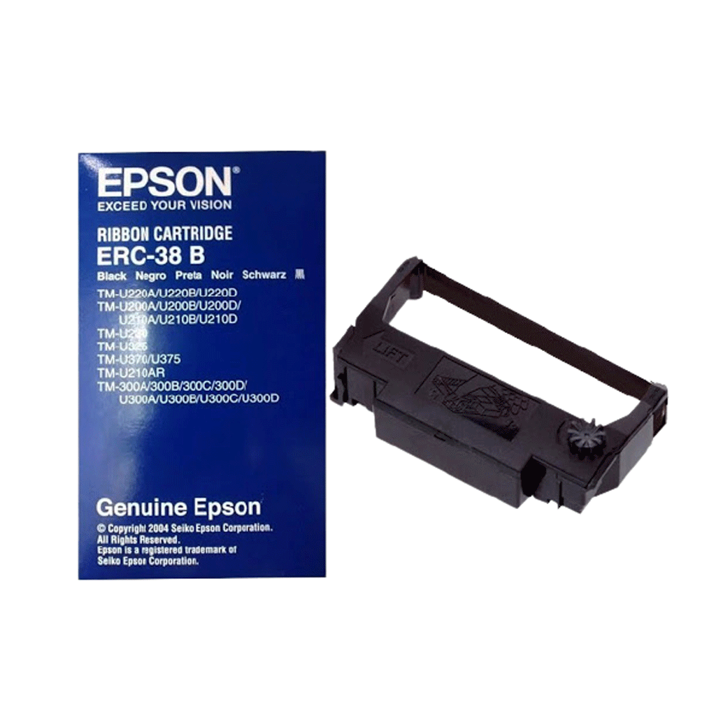 ตลับผ้าหมึกดอทเมตริกซ์ Epson ERC-30/38b หมึกสีดำ,ความยาว 6 เมตร ...