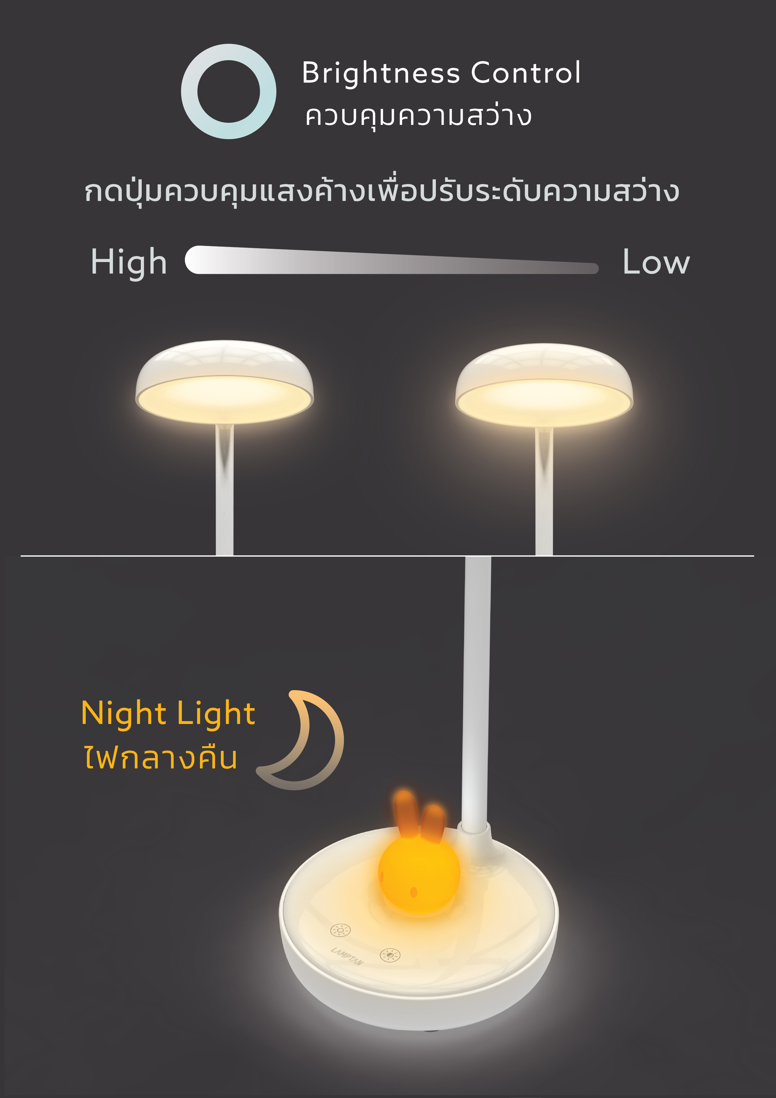LAMPTAN โคมไฟตั้งโต๊ะ DESK LAMP RABBI…