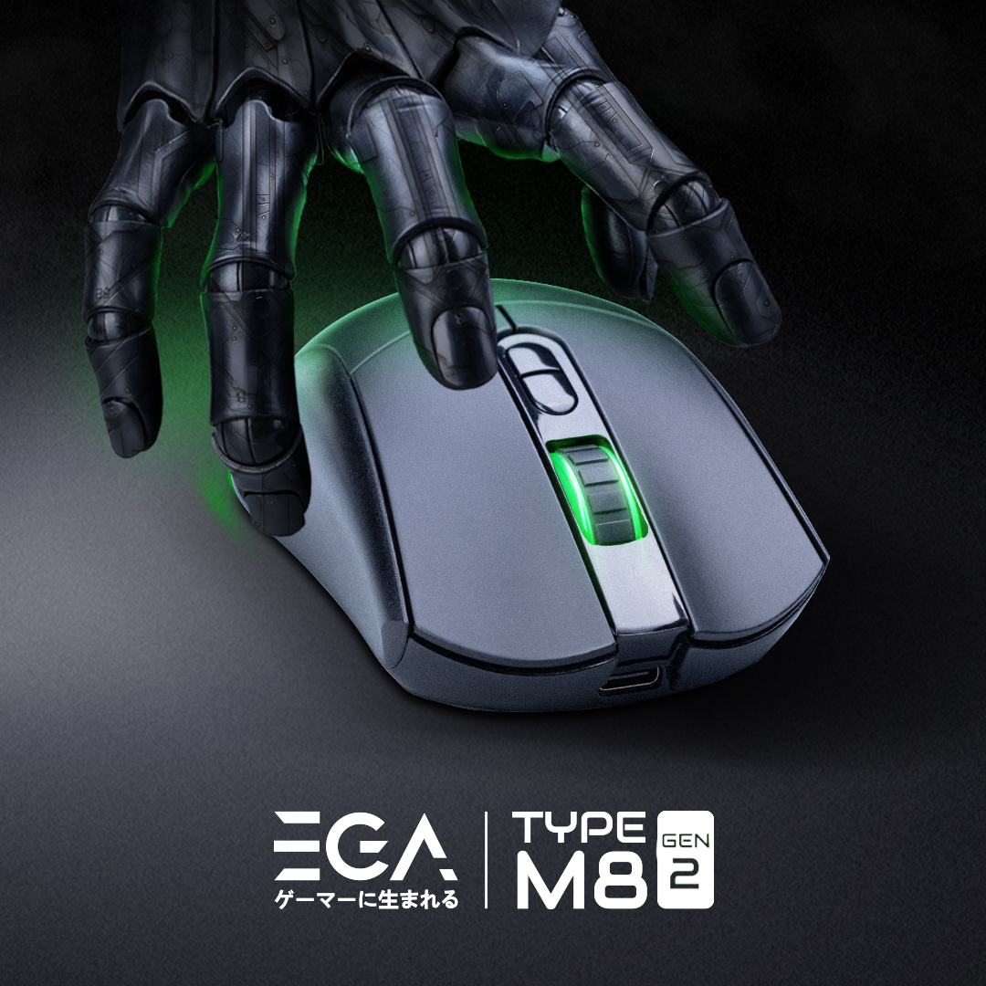 EGA เมาส์เกมมิ่ง TYPE M8 GEN2 Tri-Mode RGB Macro Black/White ใช้ได้ทั้ง ...