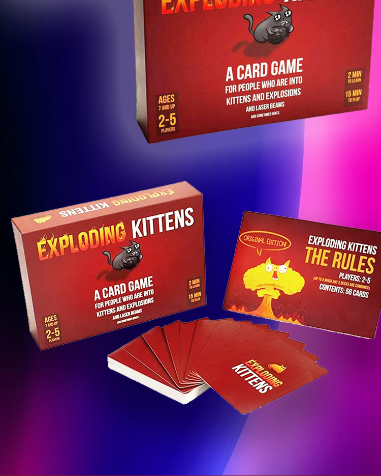 บอร์ดเกมExploding / Imploding / Streaking kittens Board game เล่นได้2-5 ...
