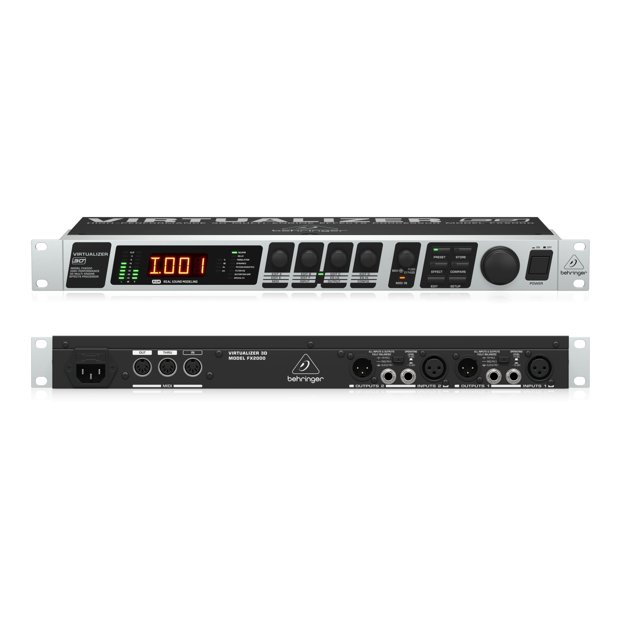 Behringer FX2000 เอฟเฟคโปรเซสเซอร์แบบติดตั้งแร็ค สำหรับใช้ในสตูดิโอและ ...