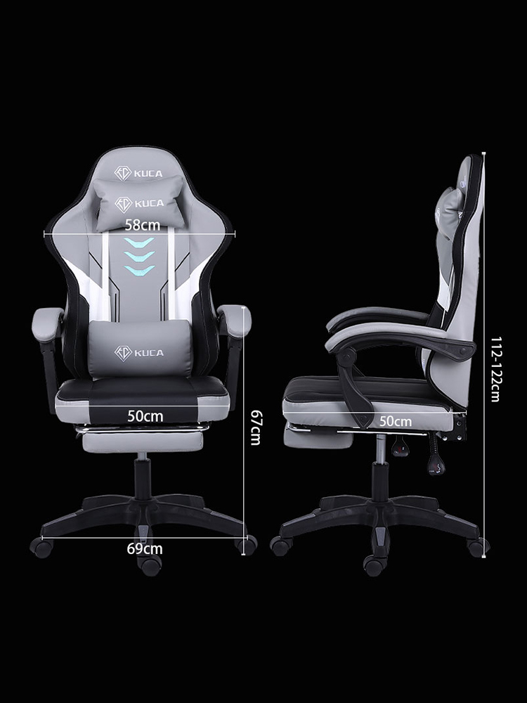 KUCA Gaming Chair เก้าอี้คอม เก้าอี้ เก้าอี้คอม ระดับไฮเอนด์ เก้าอี้คุณภาพสูงการยศาสตร์ การพิมพ์ที่ประณีต[รับประกัน 5 ปี