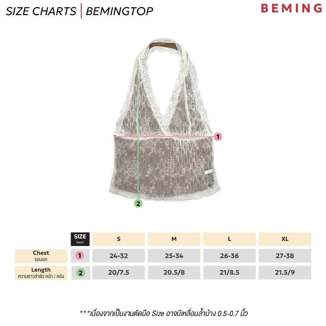 (PRE สีขาว 10-15 วัน)Bemingtop913(S-XL)-Moonlight Lace Top – ซีทรู ...