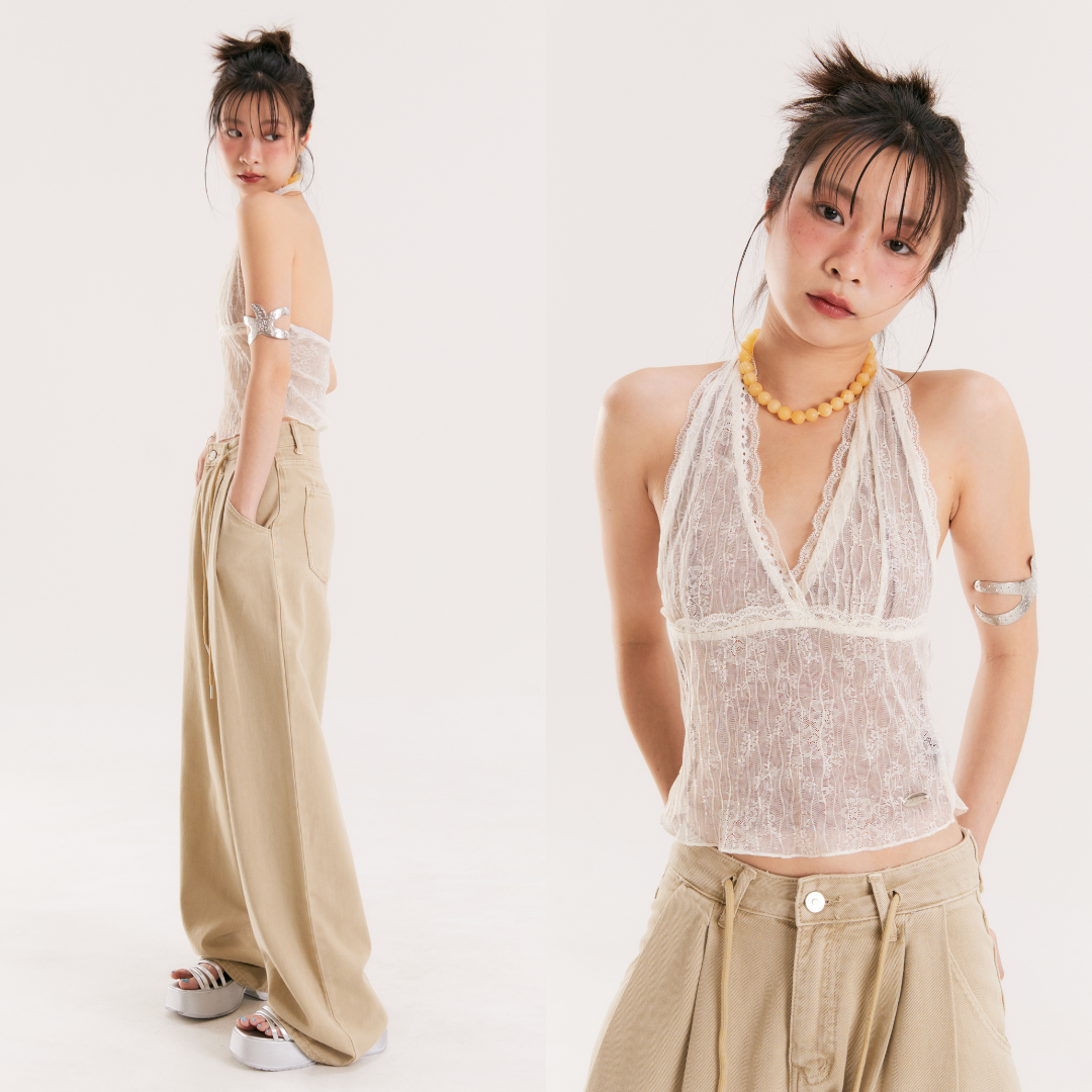 (PRE สีขาว 10-15 วัน)Bemingtop913(S-XL)-Moonlight Lace Top – ซีทรู ...