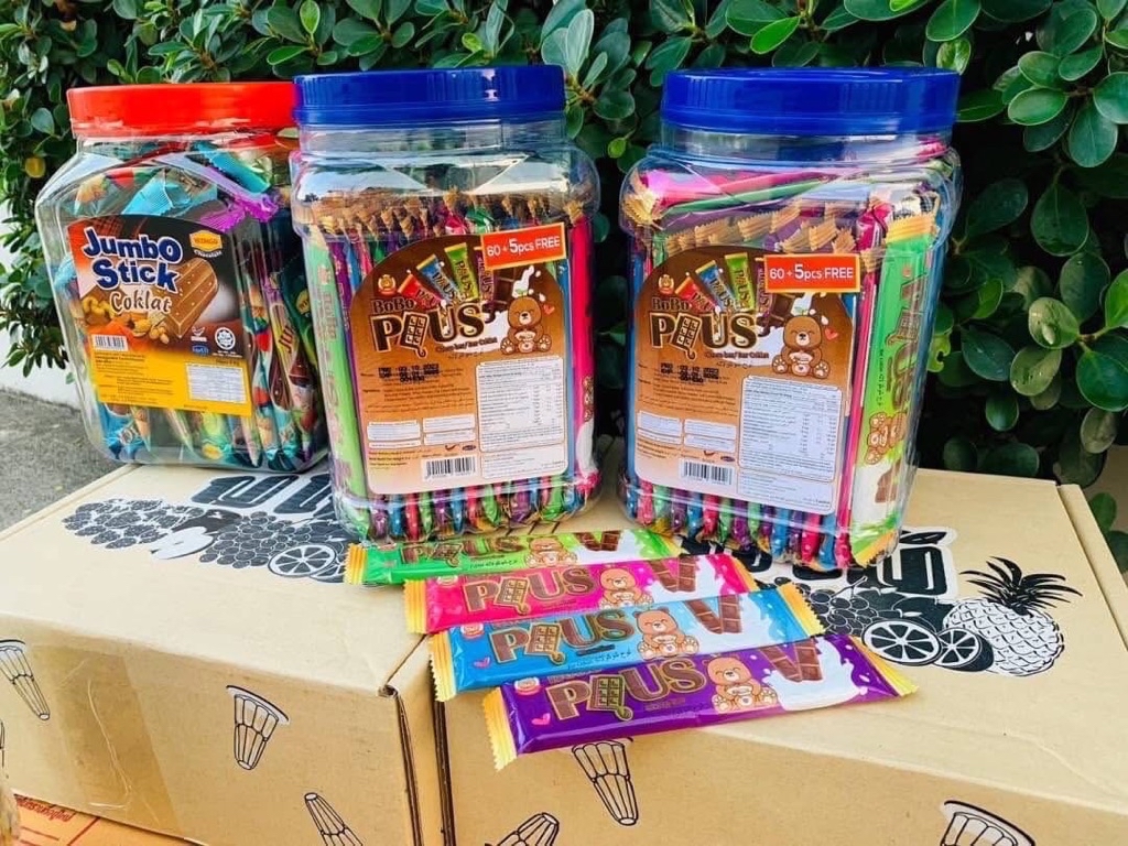 ช็อกโกแลต ช็อกโกบาร์ (bobo plus) 1 กระปุก บรรจุ 65 ชิ้น | Shopee Thailand