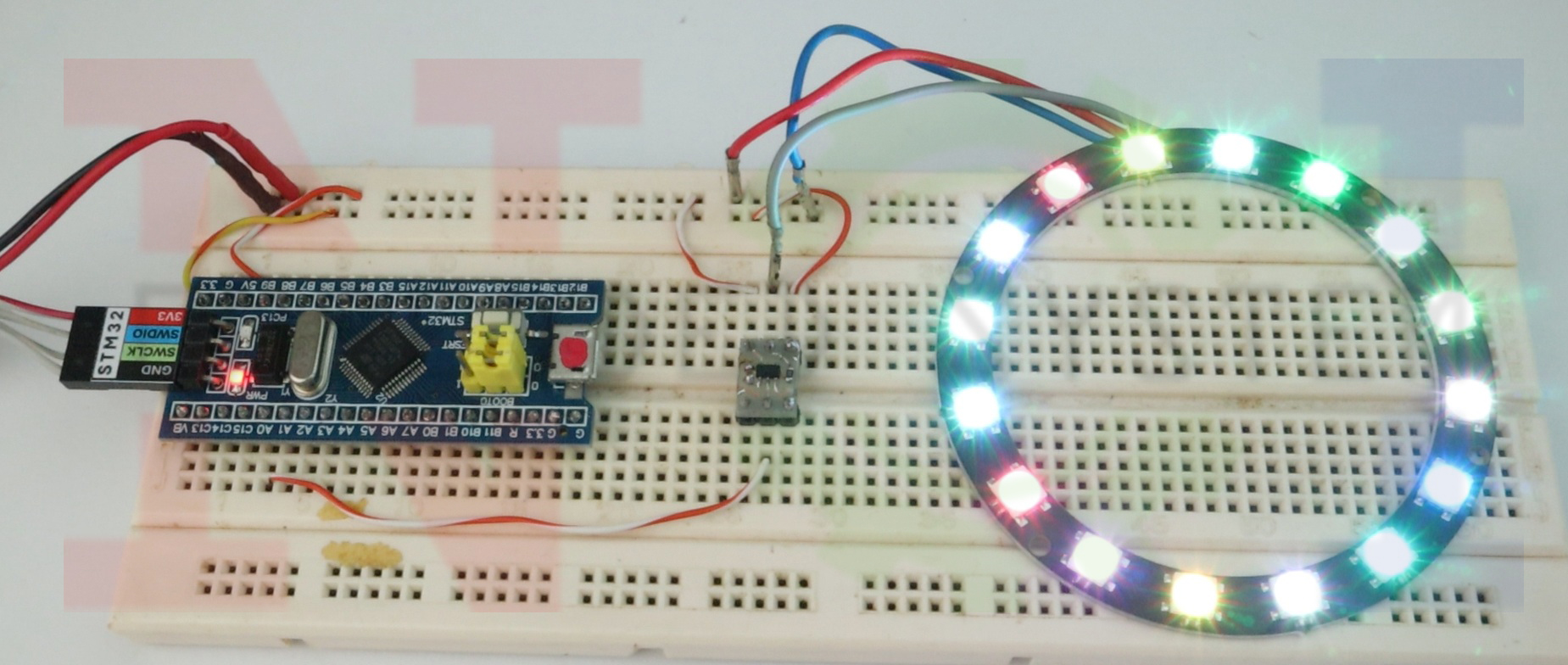 WS2812B RGB LED NeoPixel Ring | ไฟ LED 5V แอดเดรสบิท สำหรับ STM32 ...