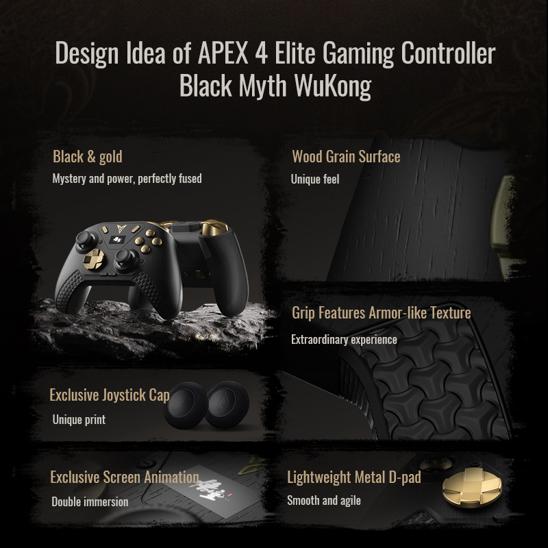 FLYDIGI Apex 4 Black Myth : Wukong  Multi-Platform Controller PC / Windows, Nintendo Switch, Android, iOS(MFi)