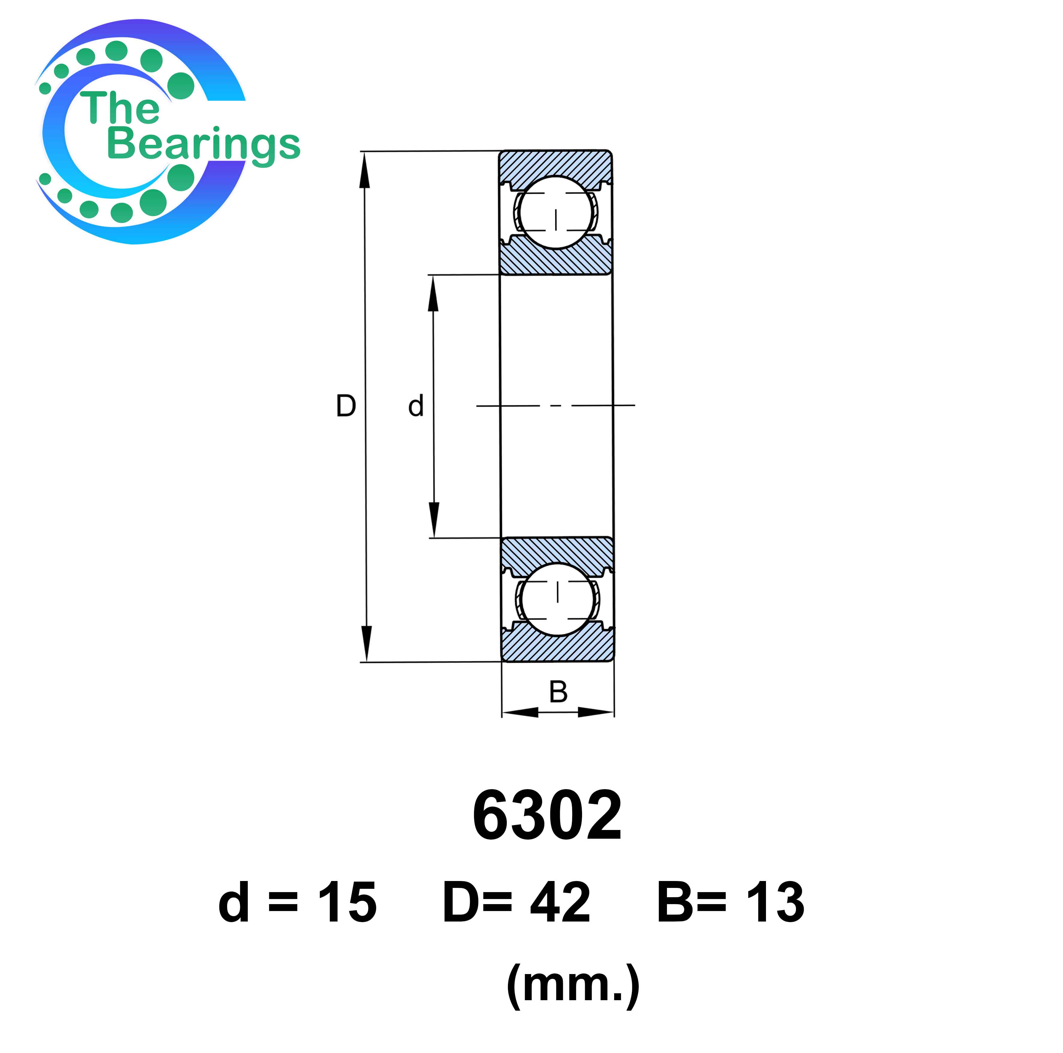 6300 6301 6302 6304 6305 open ตลับลูกปืนเม็ดกลมร่องลึก ( แบบไม่มีฝา ...