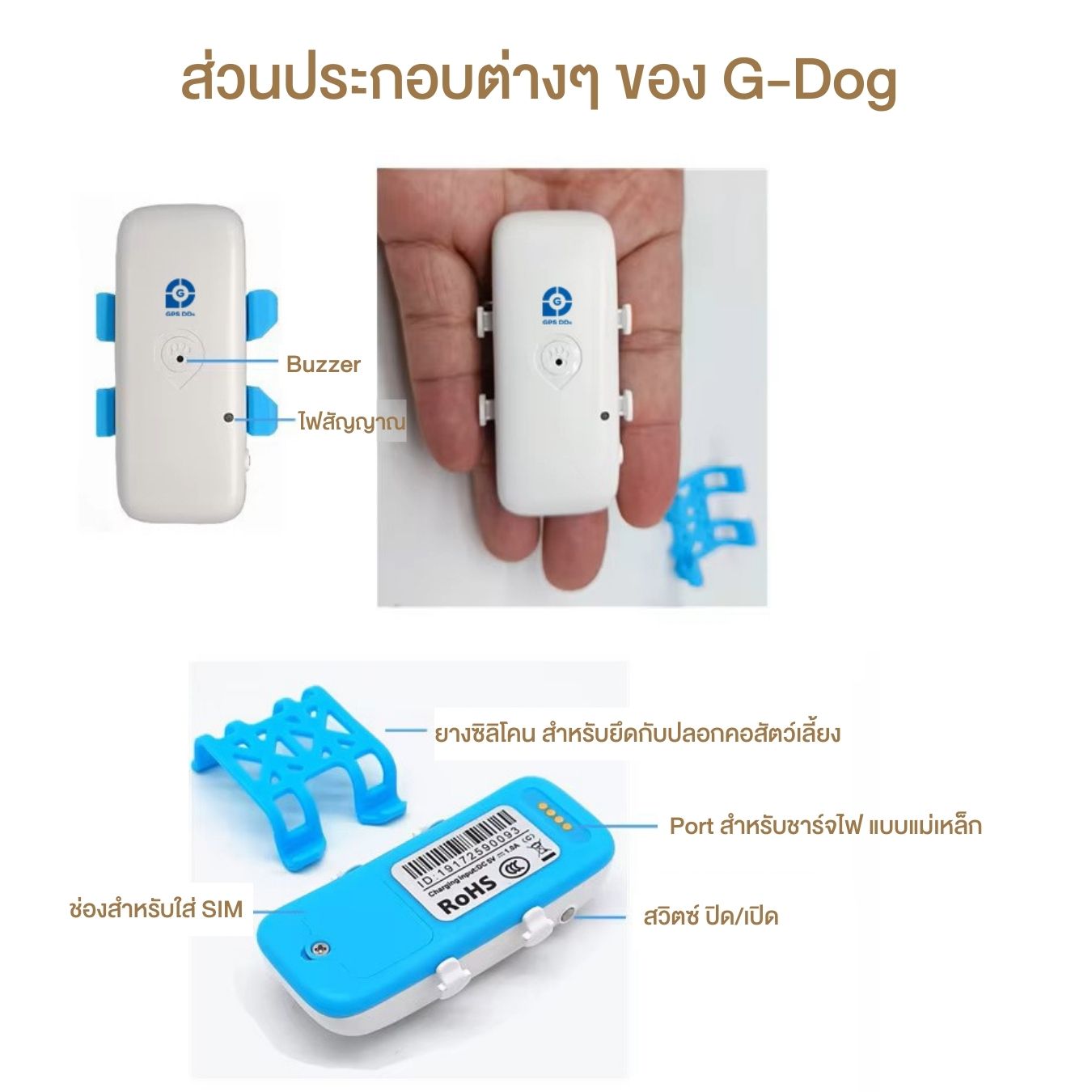 G-Dog GPS ติดตามน้องหมา โดยยึดกับปลอกคอ ช่วยติดตามสุนัขได้ ป้องกันการ ...