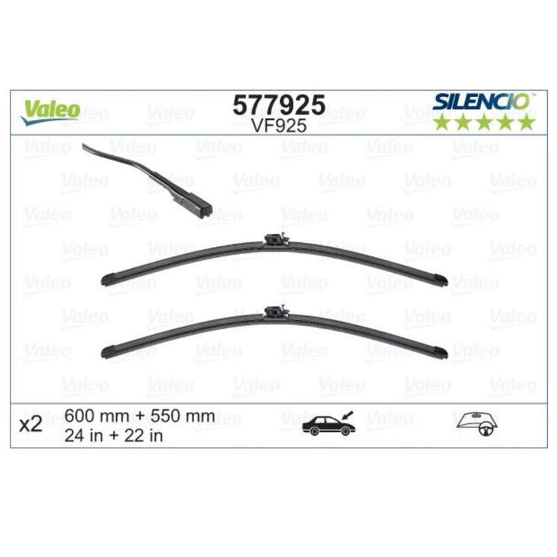 ใบปัดน้ำฝน 1คู่ VALEO BENZ CLS Class C257, W213 W238( W257 ) R190 ขนาด ...