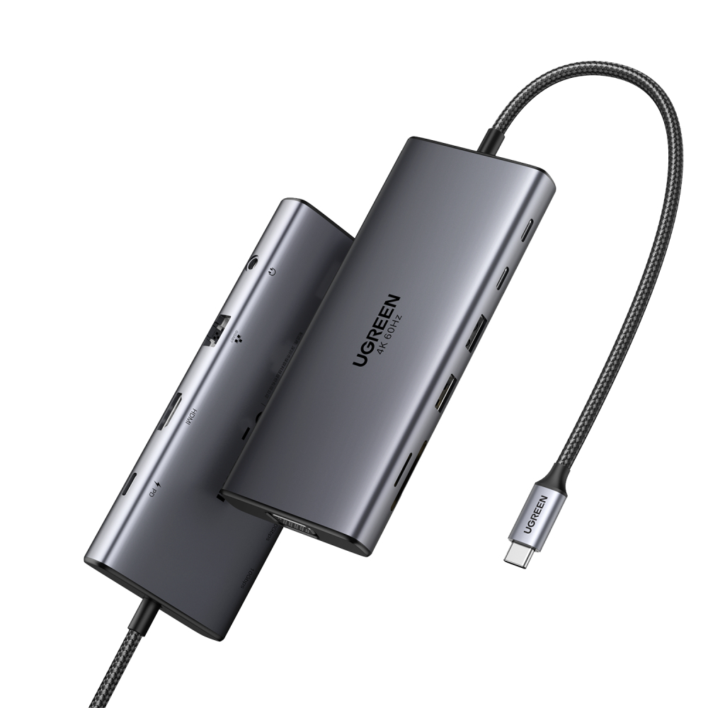 ยูเอสบีฮับ Ugreen 11-in-1 USB-Cx2 USB-C 3.2+USB-A 3.2+USB-A 3.0+HDMI(4K ...
