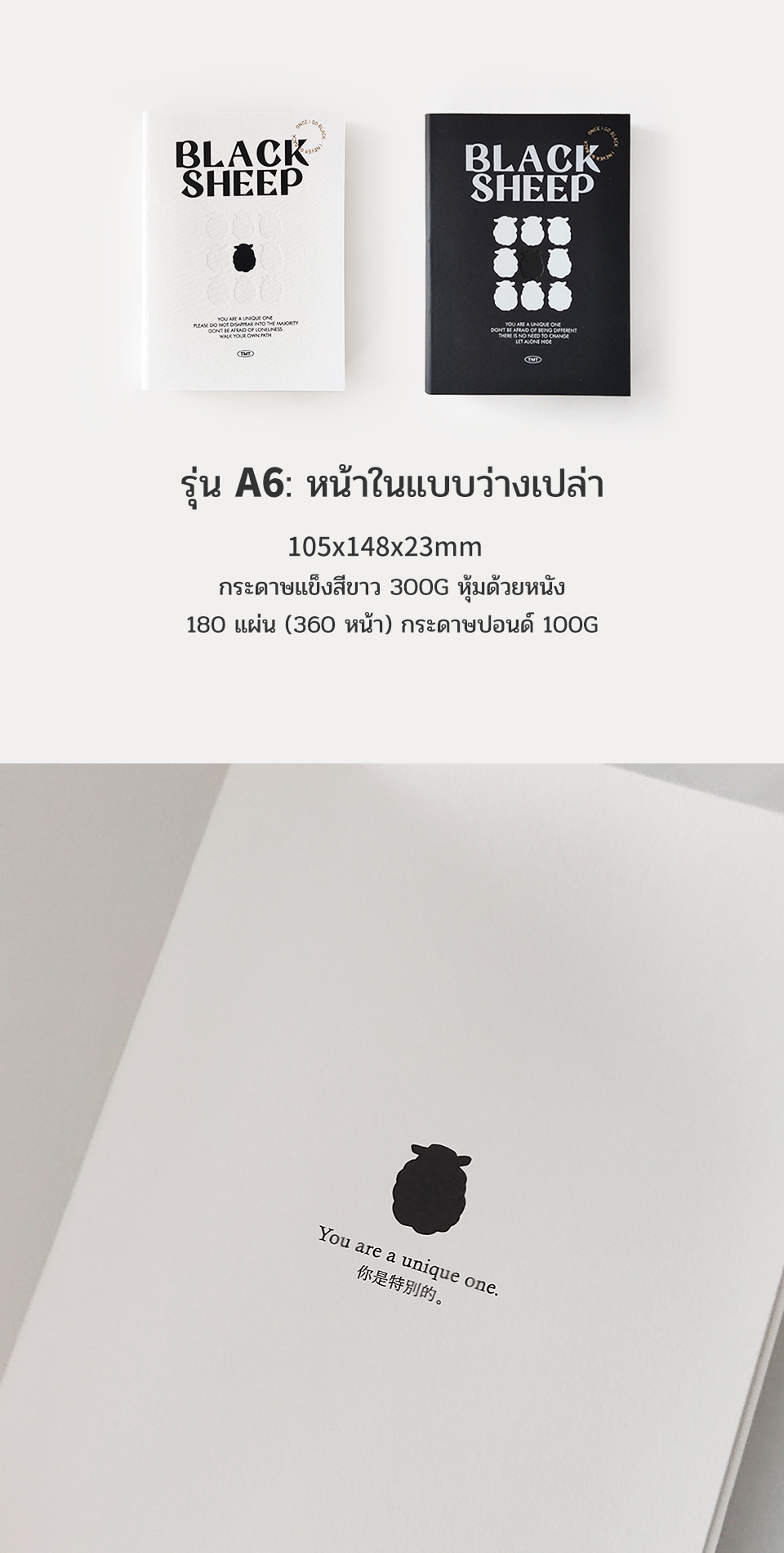 สมุดโน้ตปกหนา A6/B6 มีให้เลือก 2 แบบ (หน้าว่าง/ลายจุด) IG Style พกพา ...