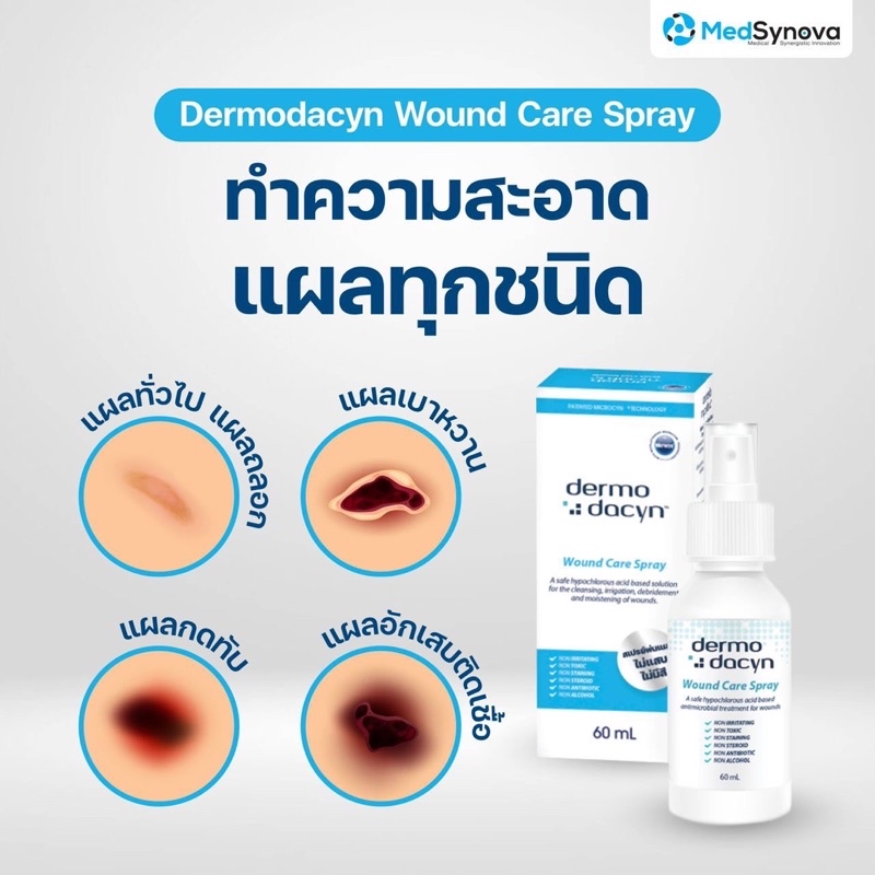 Dermodacyn Wound Care Spray 60ml สเปรย์พ่นแผลทุกประเภท | Shopee Thailand