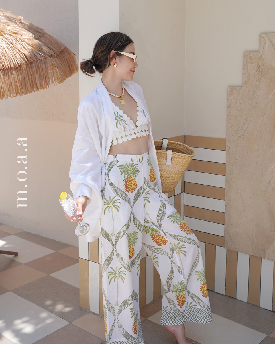 Piña Colada Trousers in Olive | Moaa Collection | Shopee Thailand
