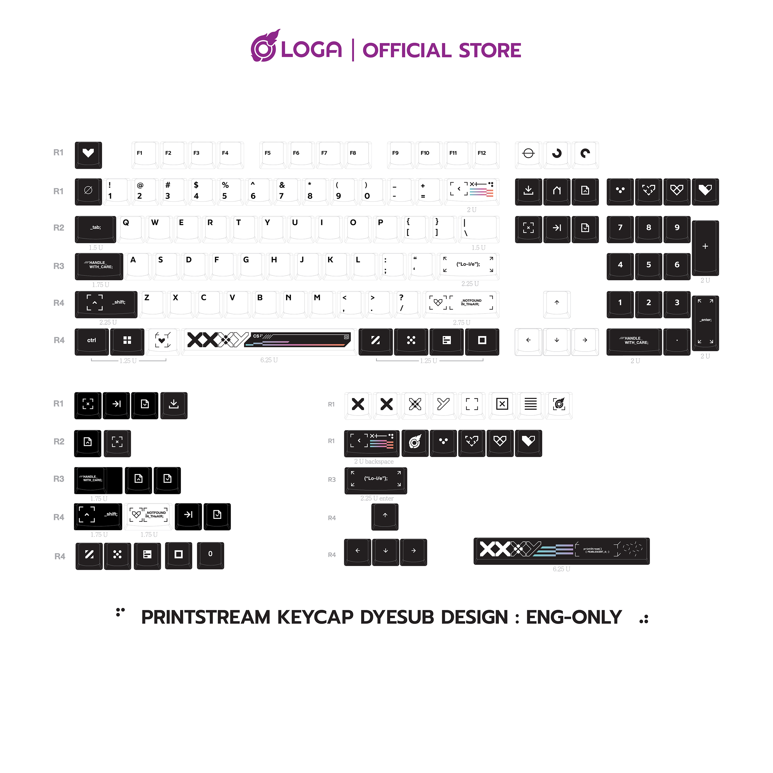 LOGA KEYCAPS SET : PRINTSTREAM VER.2 | Shopee Thailand